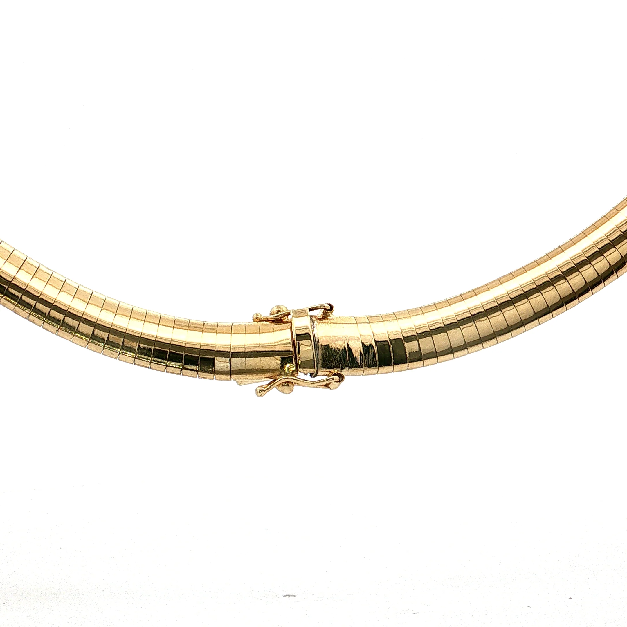 Omega Collar Necklace 14k Yellow Gold - Image 4