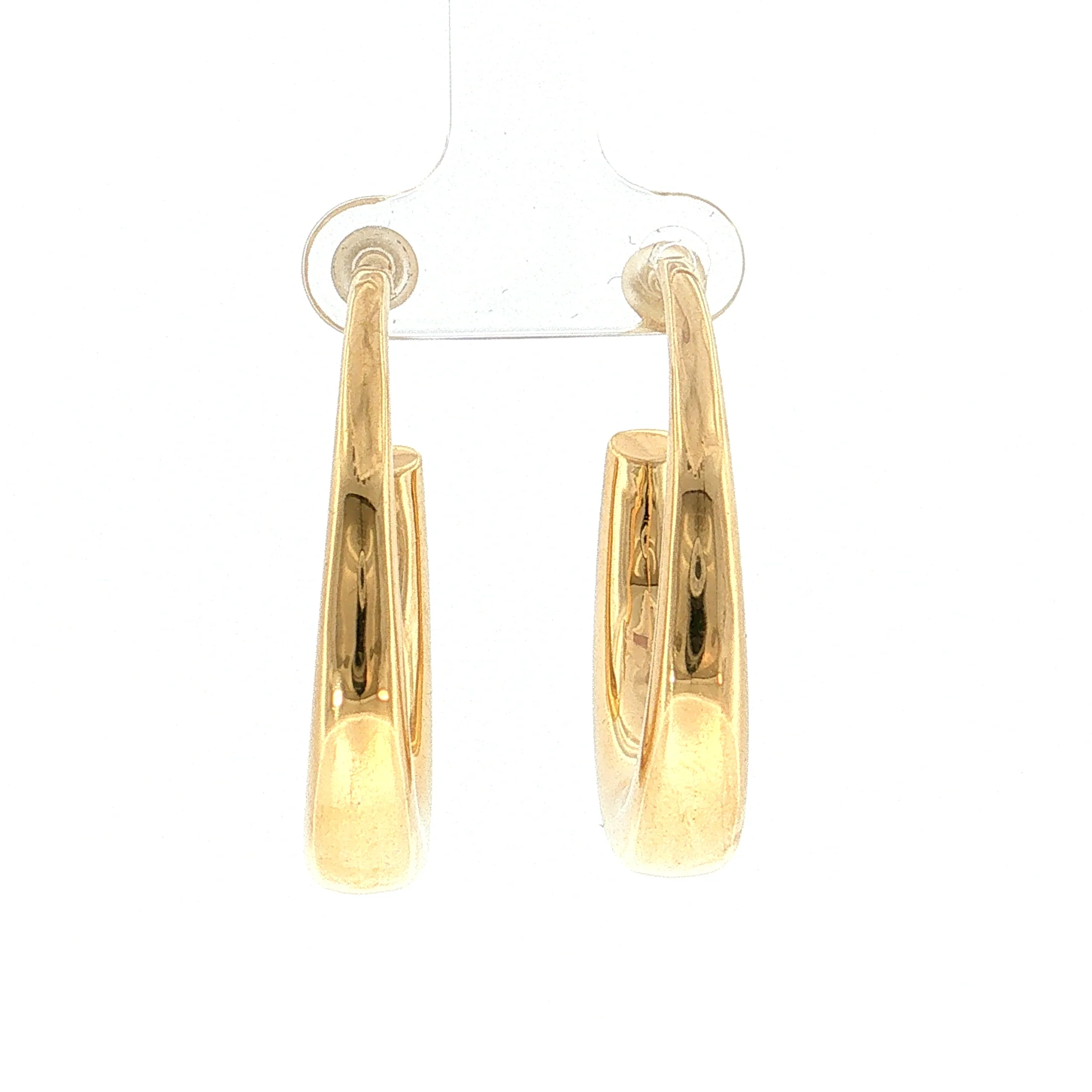 Tapered Hoop Earrings 14k Yellow Gold