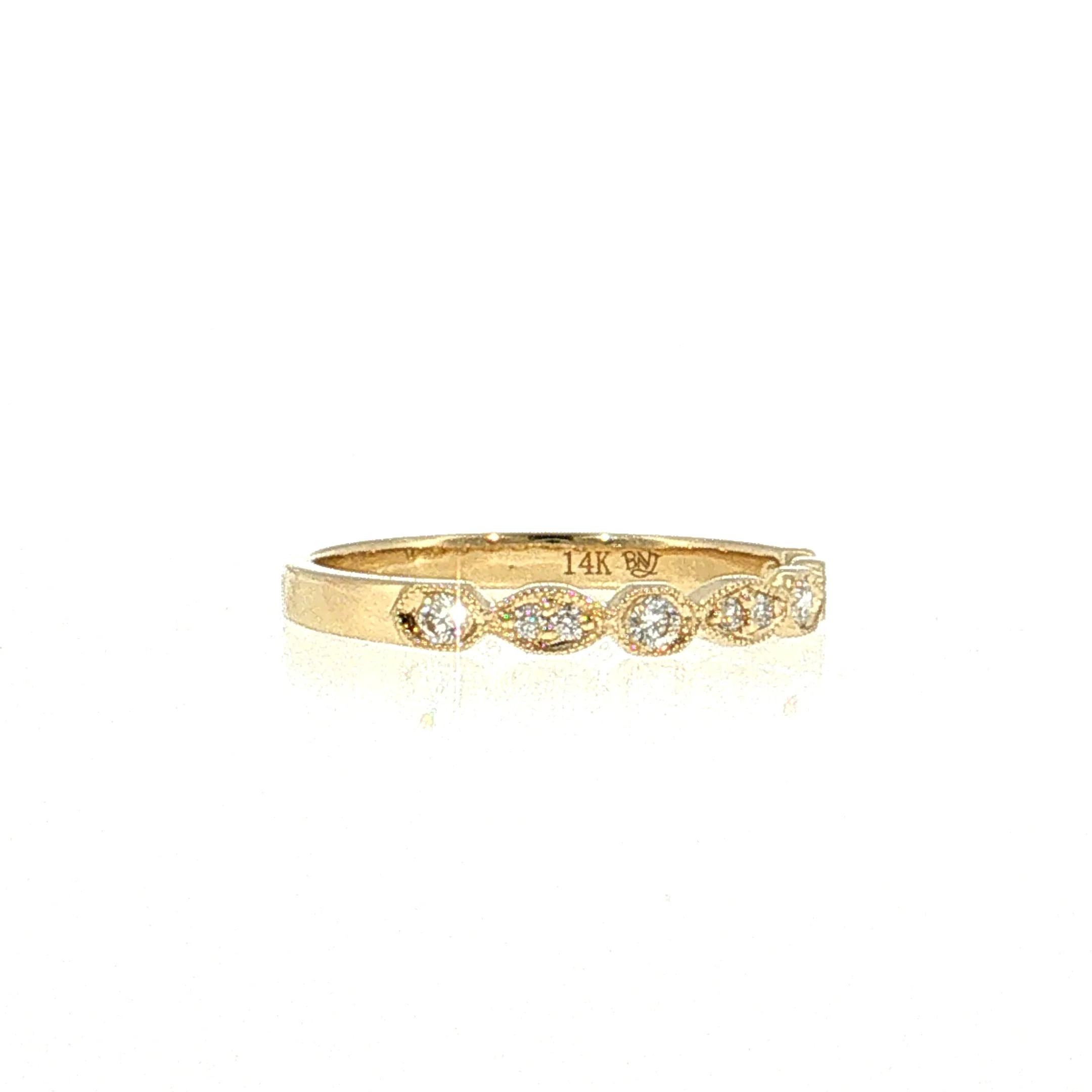 Diamond Stacking Band 14k Yellow Gold - Image 3