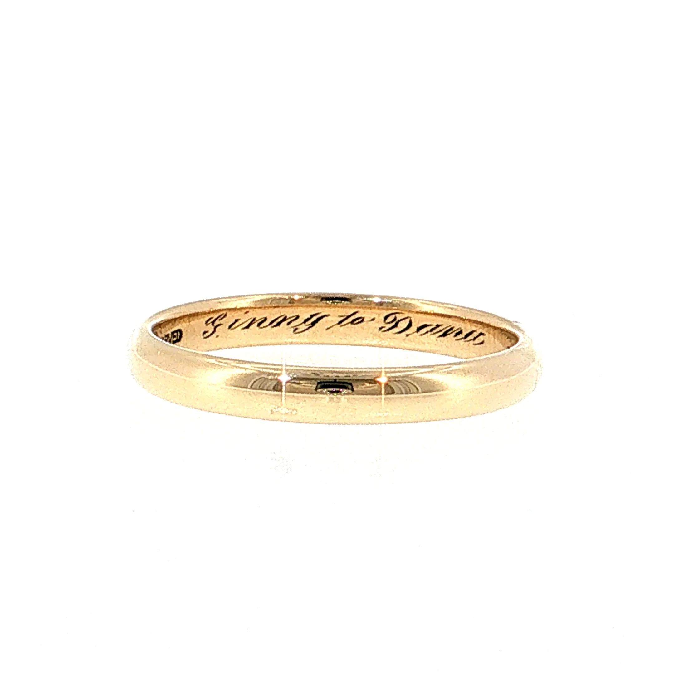Vintage Mid-Century Men's Wedding Band 14k Yellow Gold - Image 2