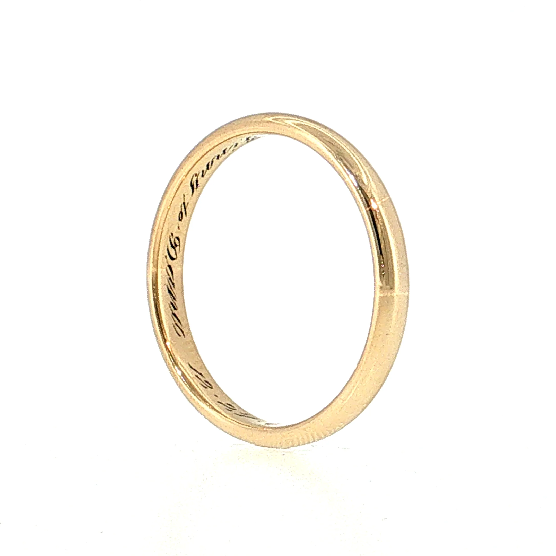 Vintage Mid-Century Men's Wedding Band 14k Yellow Gold - Image 5