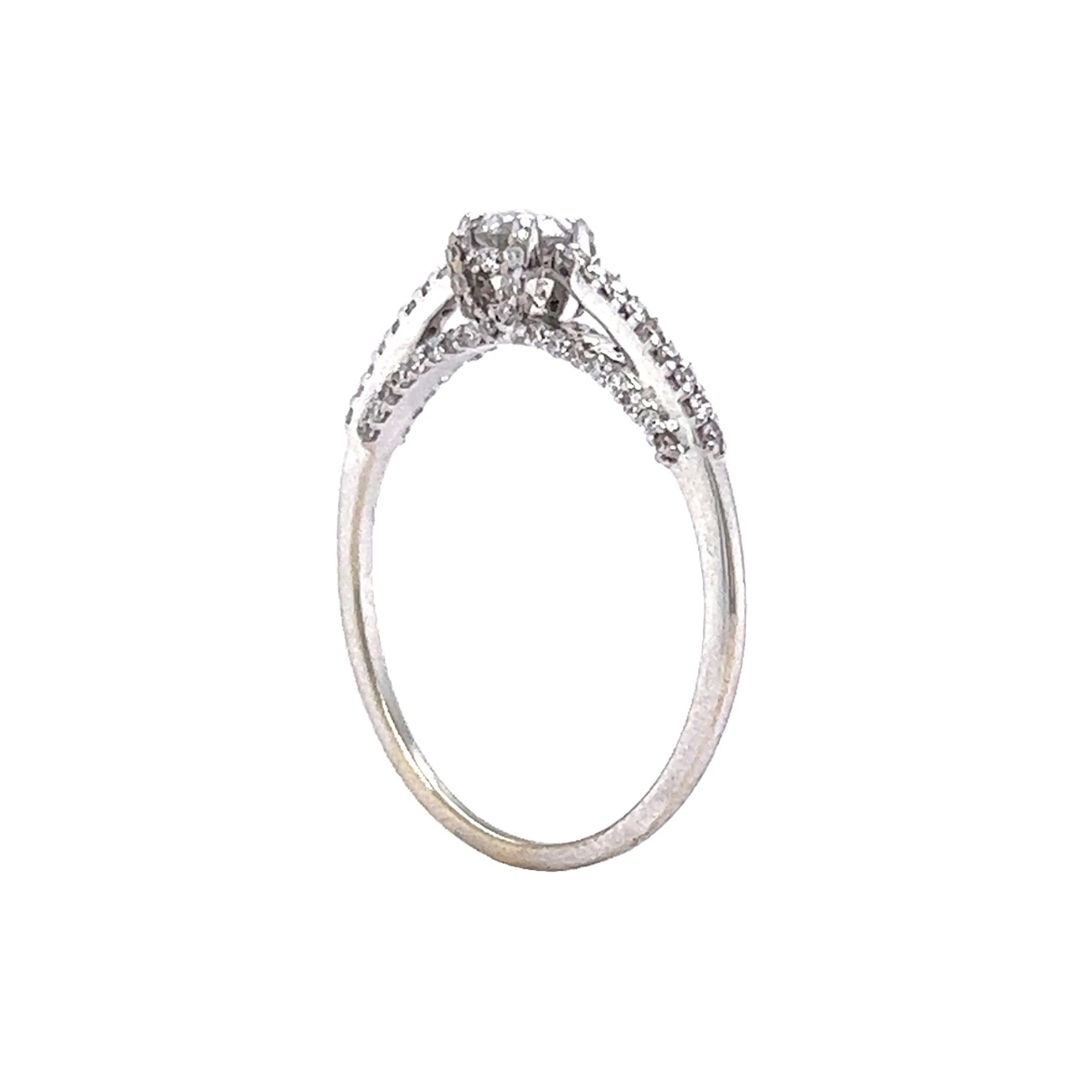 .16 Round Brilliant Diamond Engagement Ring in 14k White Gold - Image 5