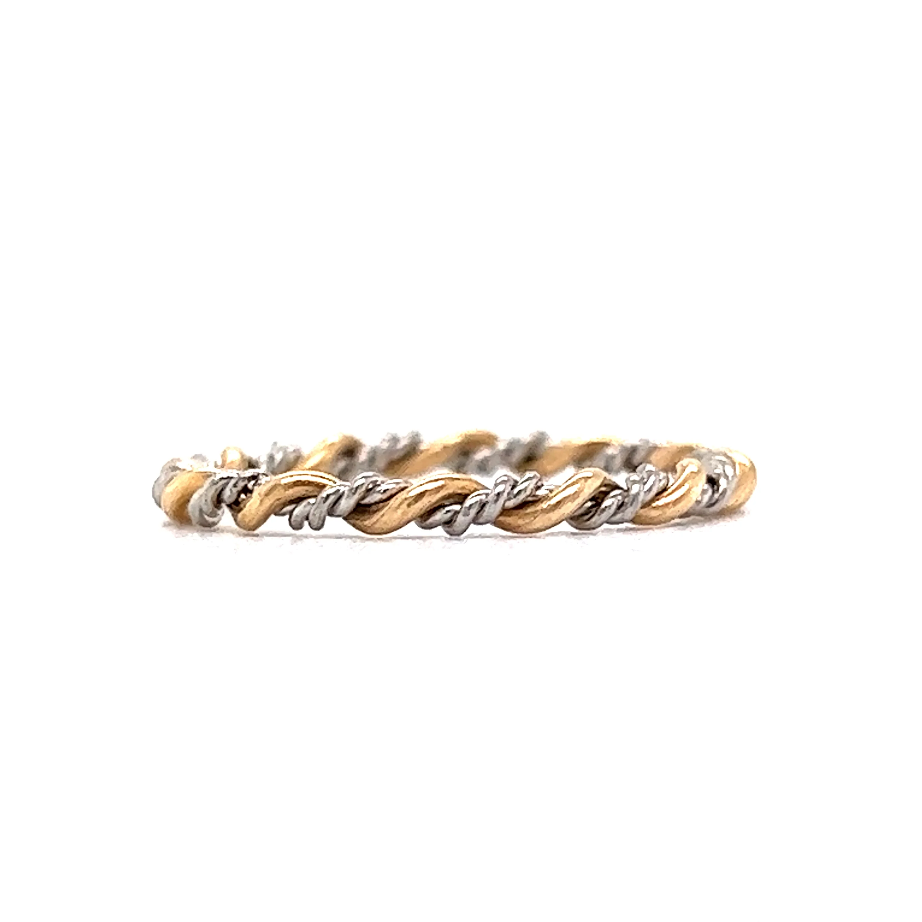 Two-Tone Wedding Band in 18k Yellow Gold & Platinum - Image 2