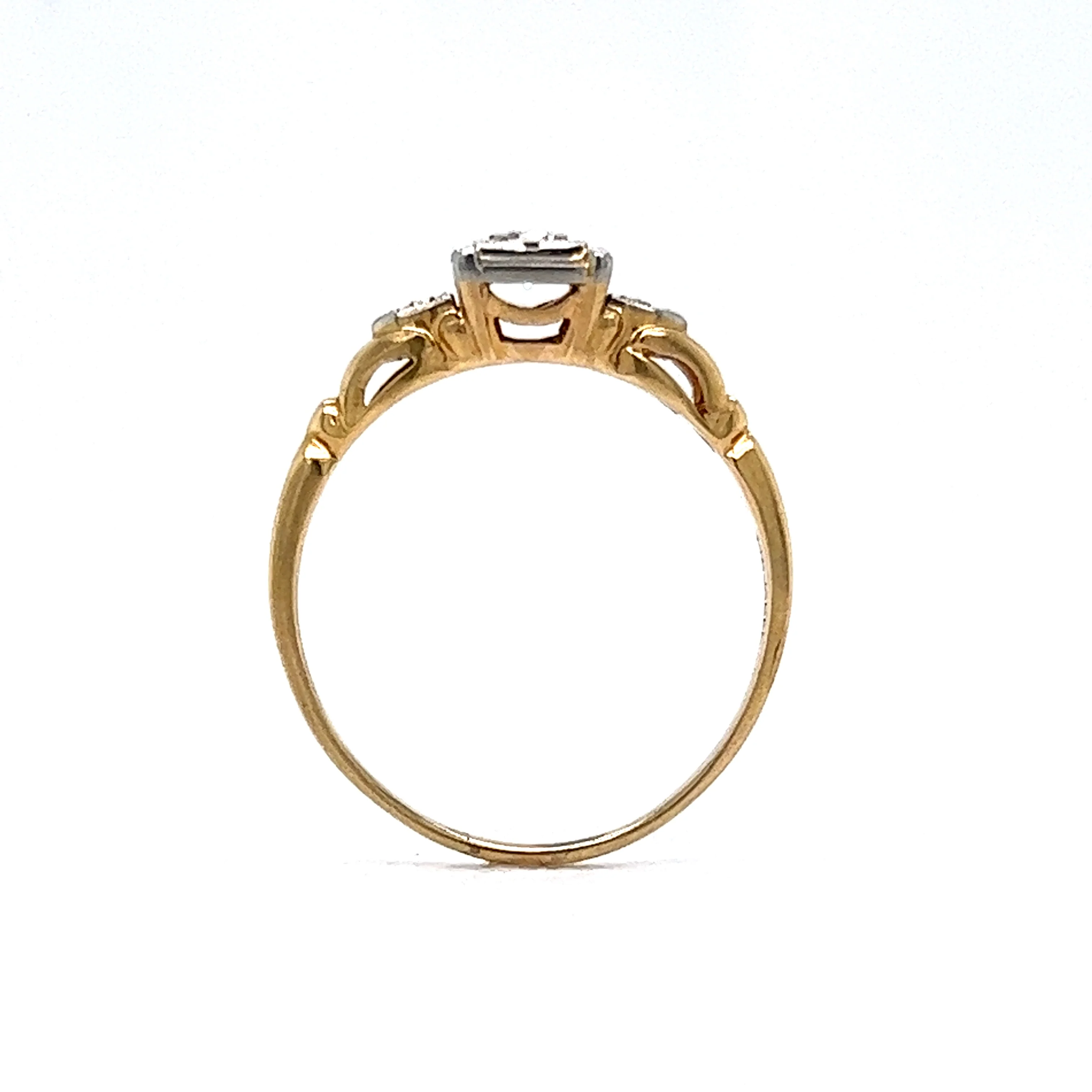 .12 Old European Diamond Engagement Ring in 14k Yellow Gold - Image 4