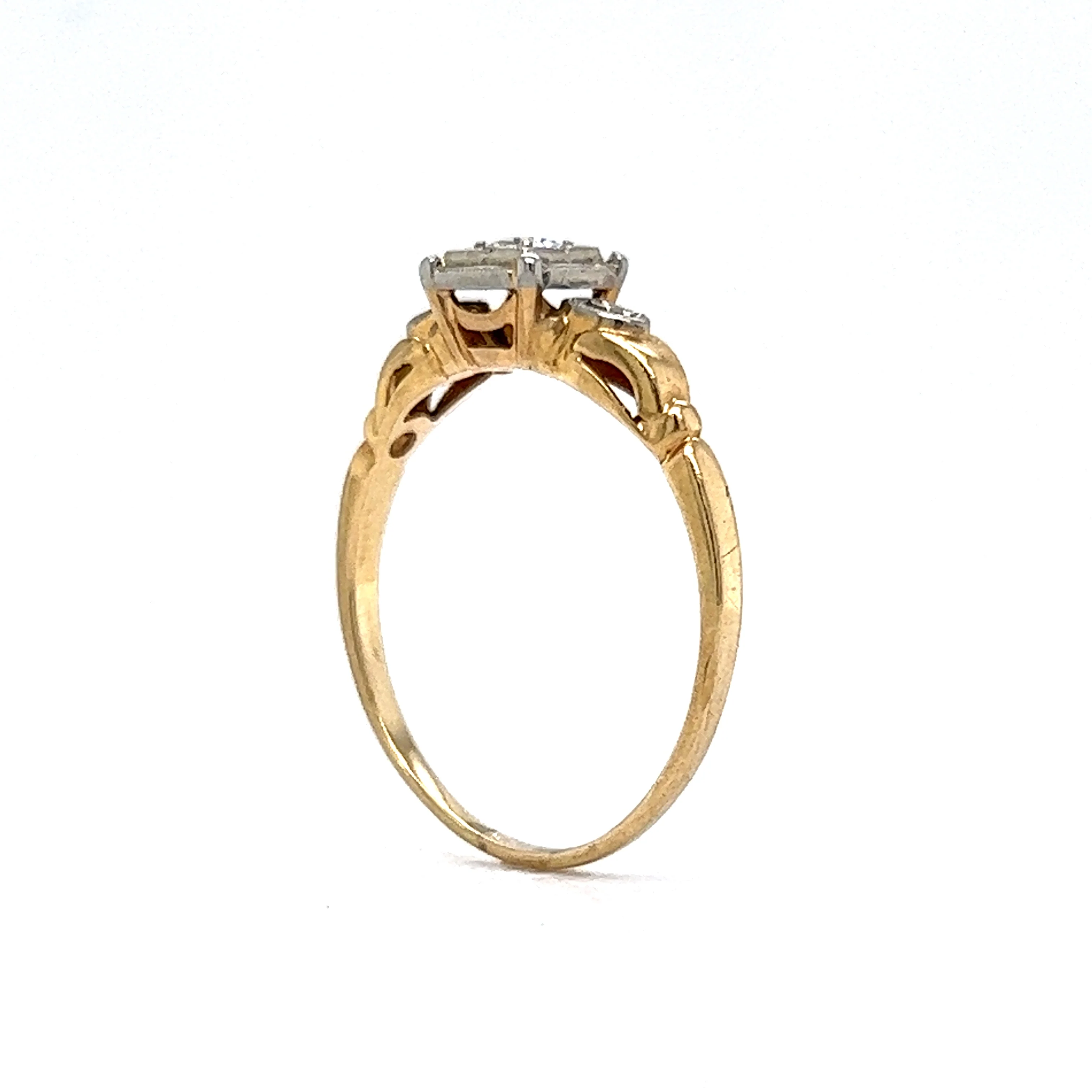 .12 Old European Diamond Engagement Ring in 14k Yellow Gold - Image 5