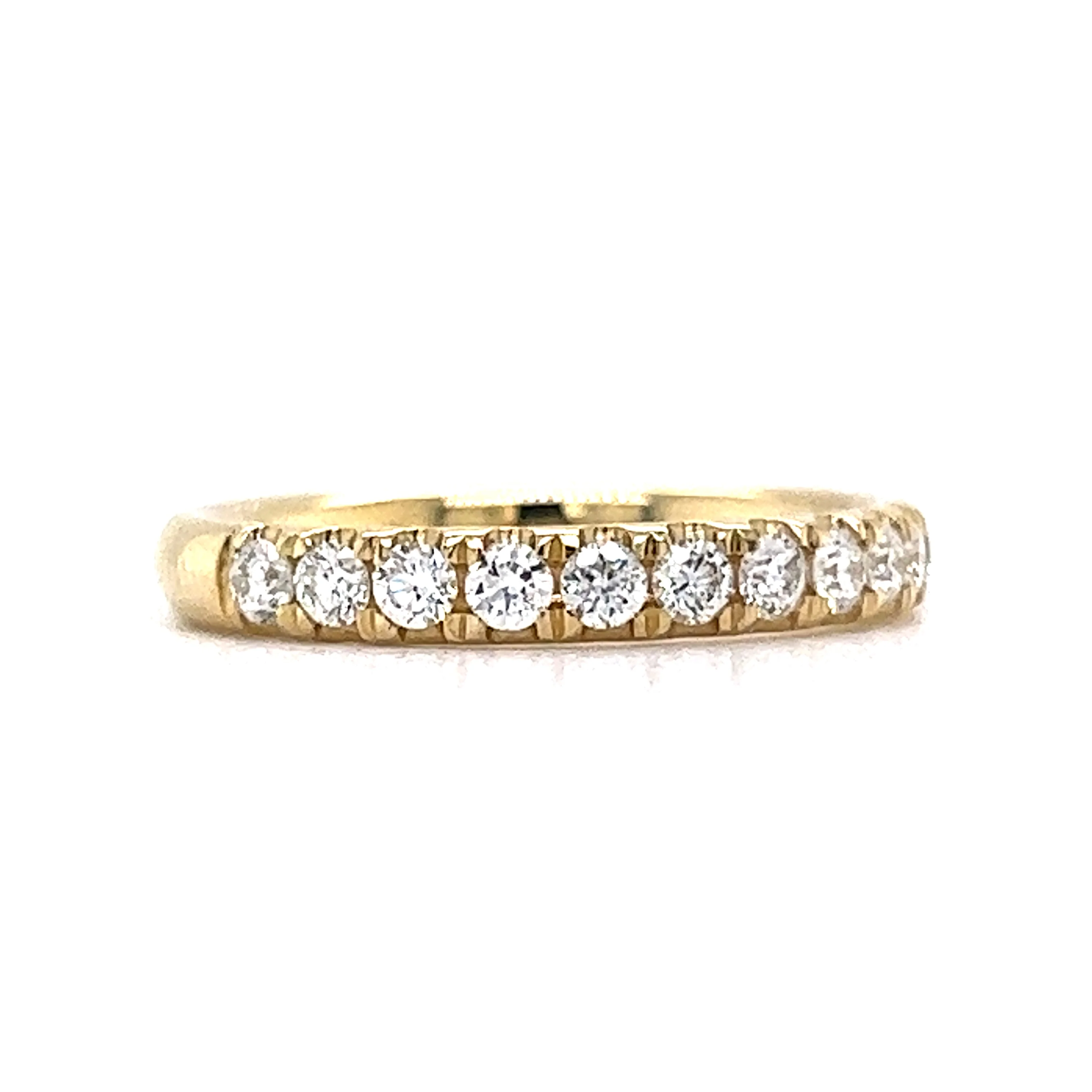 .53 Round Brilliant Diamond Wedding Band in Yellow Gold - Image 3