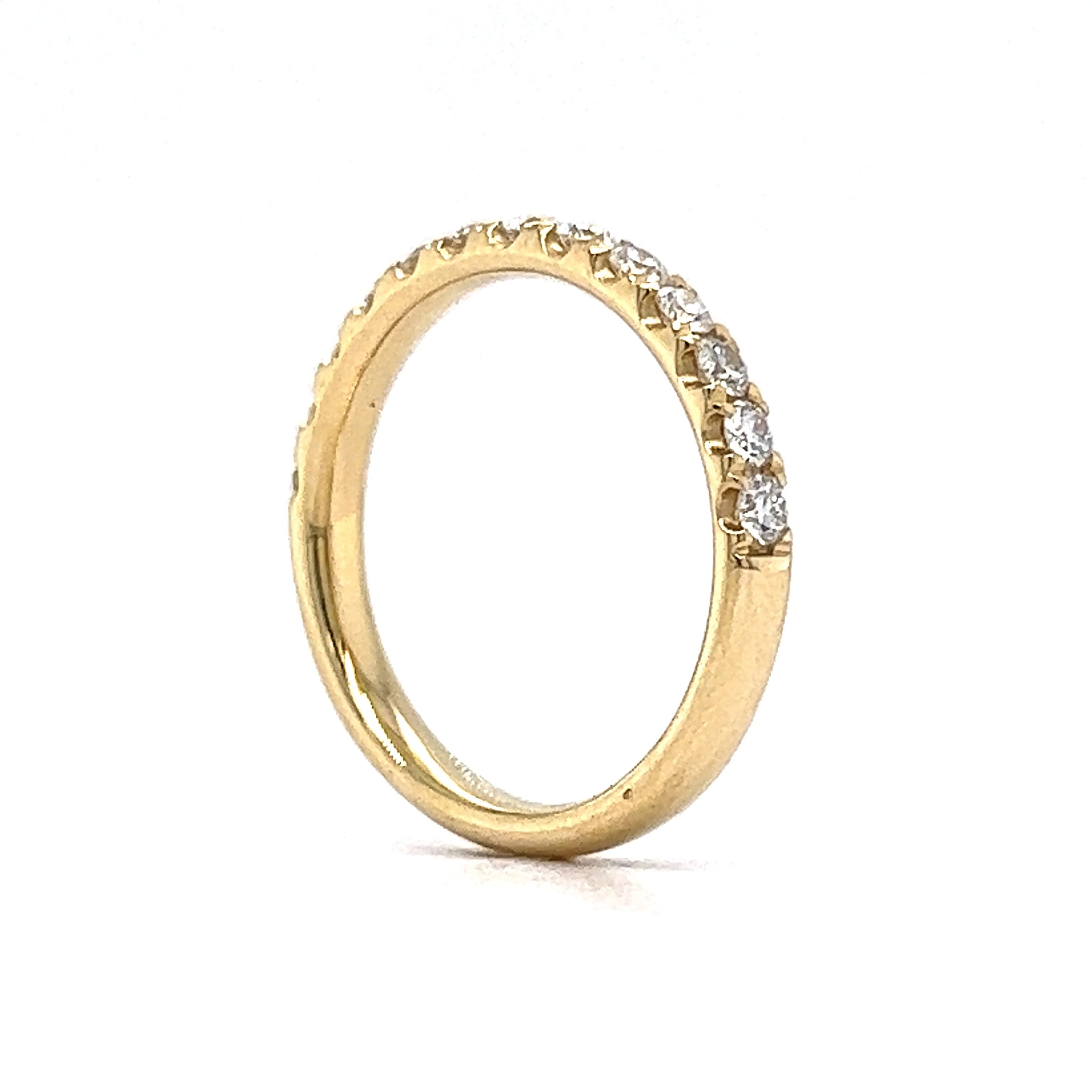 .53 Round Brilliant Diamond Wedding Band in Yellow Gold - Image 5