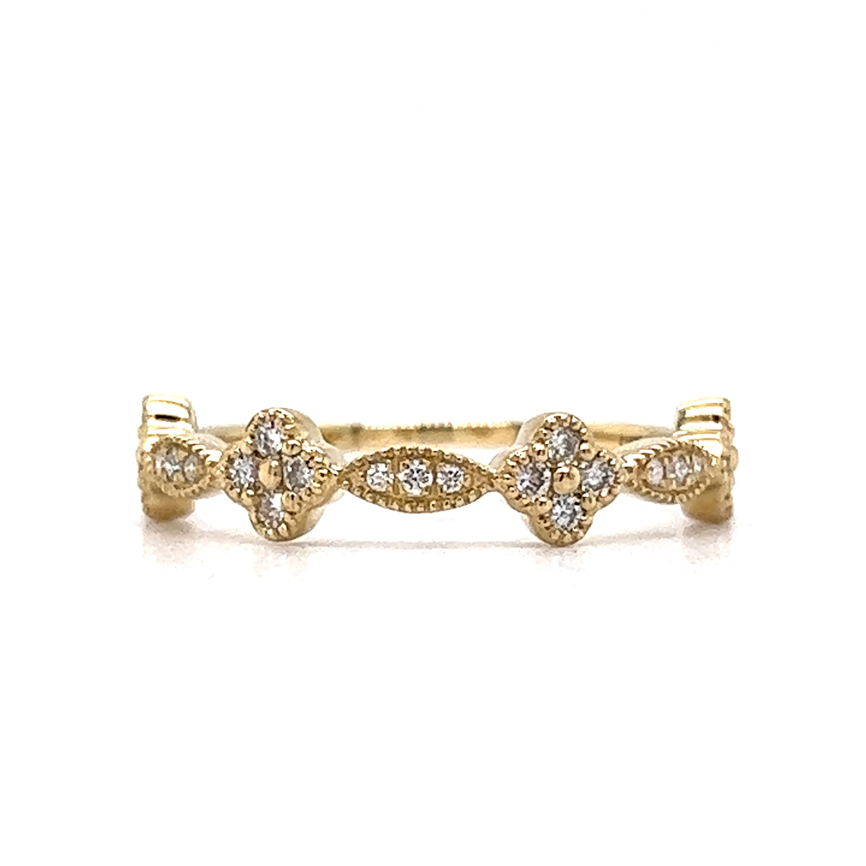.24 Diamond Round Wedding Band 14k Yellow Gold - Image 2
