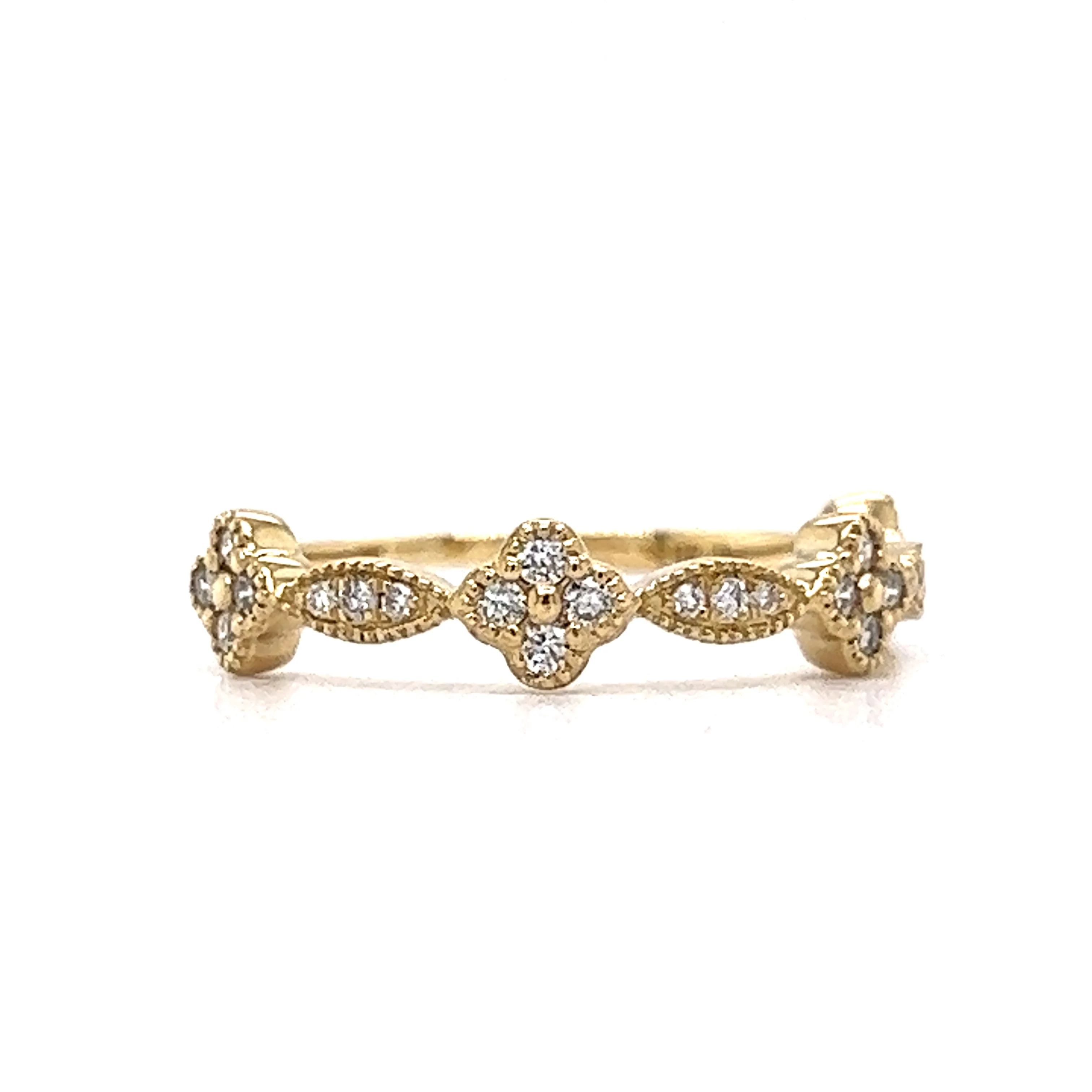 .24 Diamond Round Wedding Band 14k Yellow Gold - Image 3