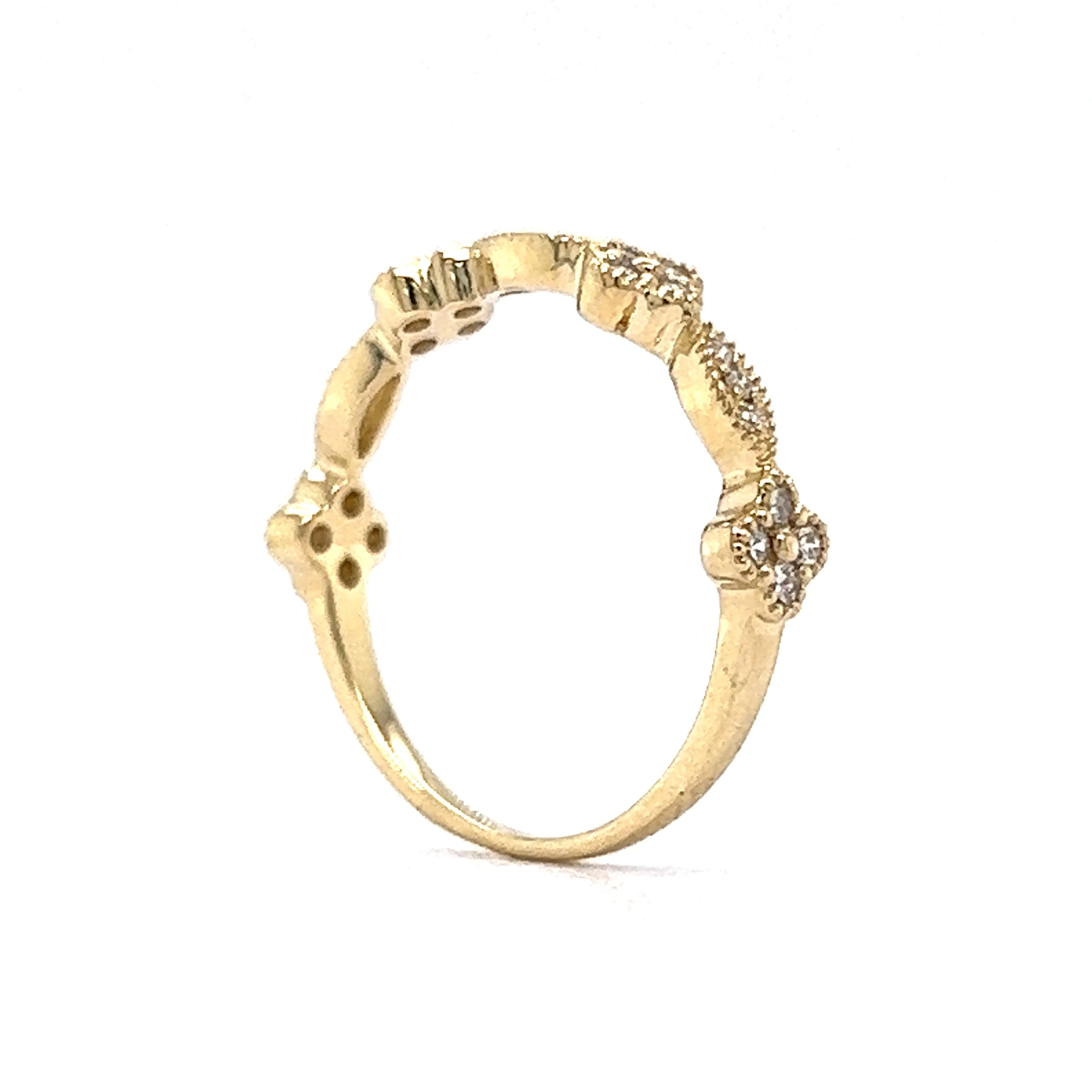 .24 Diamond Round Wedding Band 14k Yellow Gold - Image 5