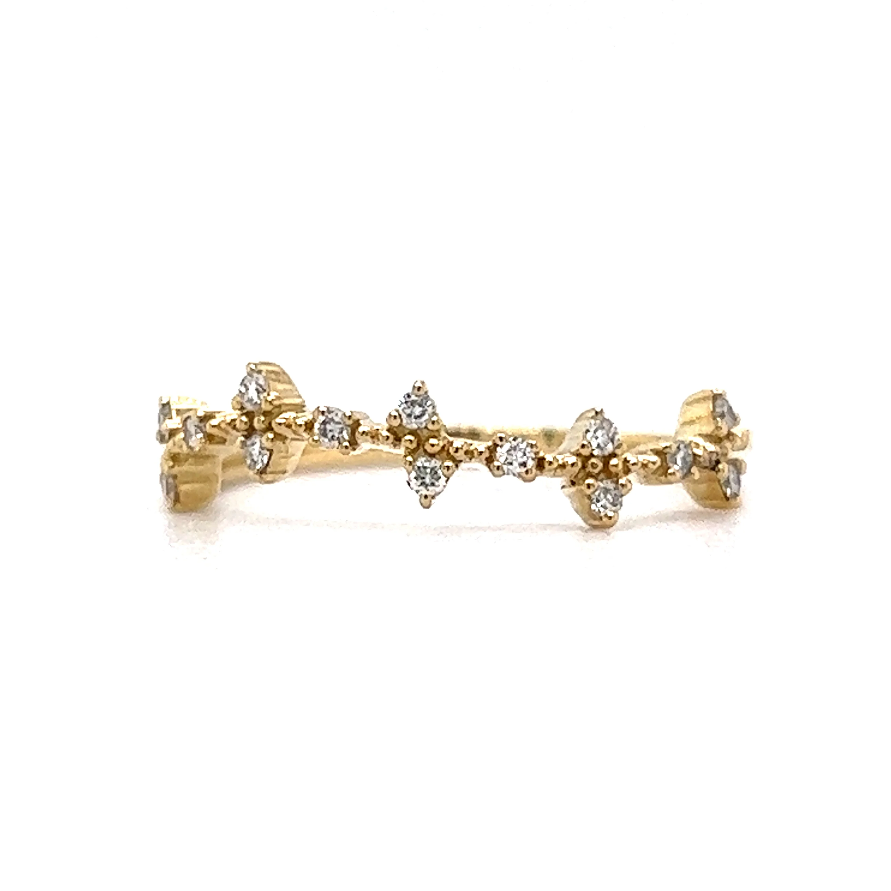 .11 Round Diamond Yellow Gold Wedding Band