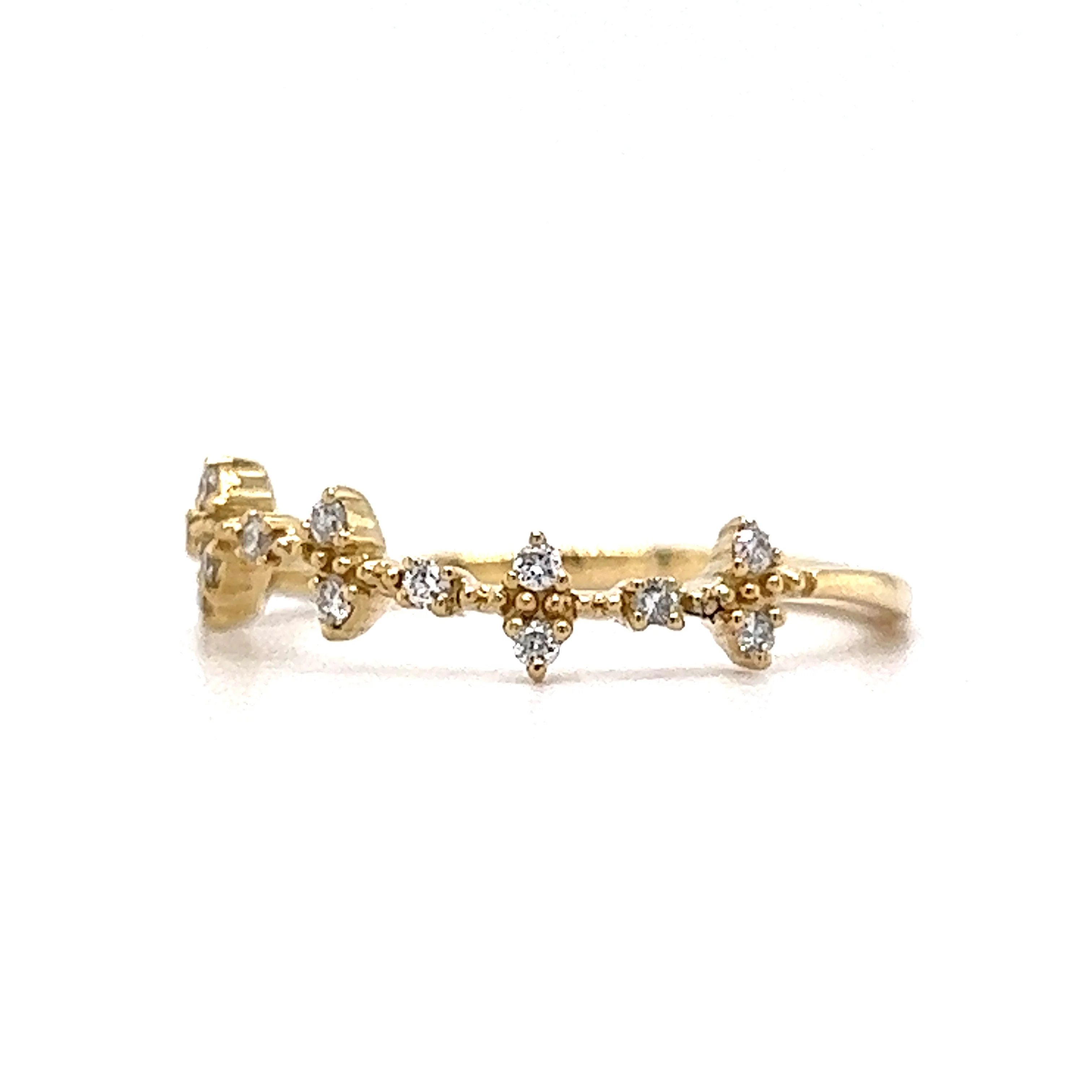 .11 Round Diamond Yellow Gold Wedding Band - Image 2