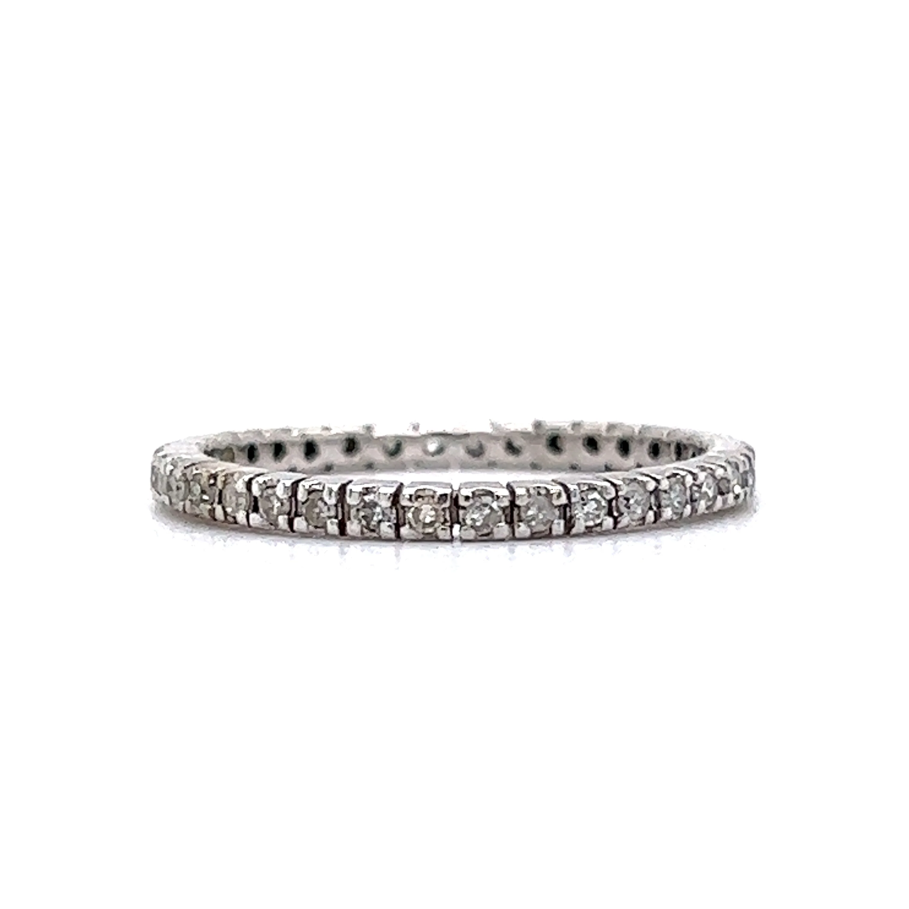 .35 Round Diamond Eternity Wedding Band in 14k White Gold - Image 2