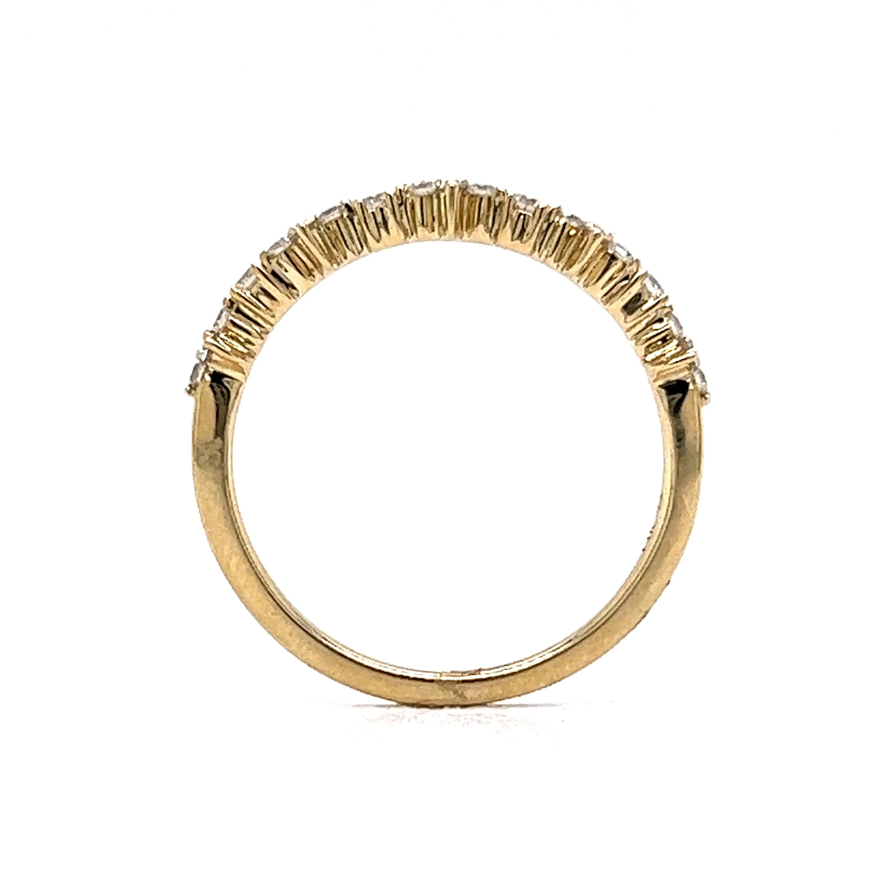 .17 Round Diamond Wedding Band in 14k Yellow Gold - Image 4