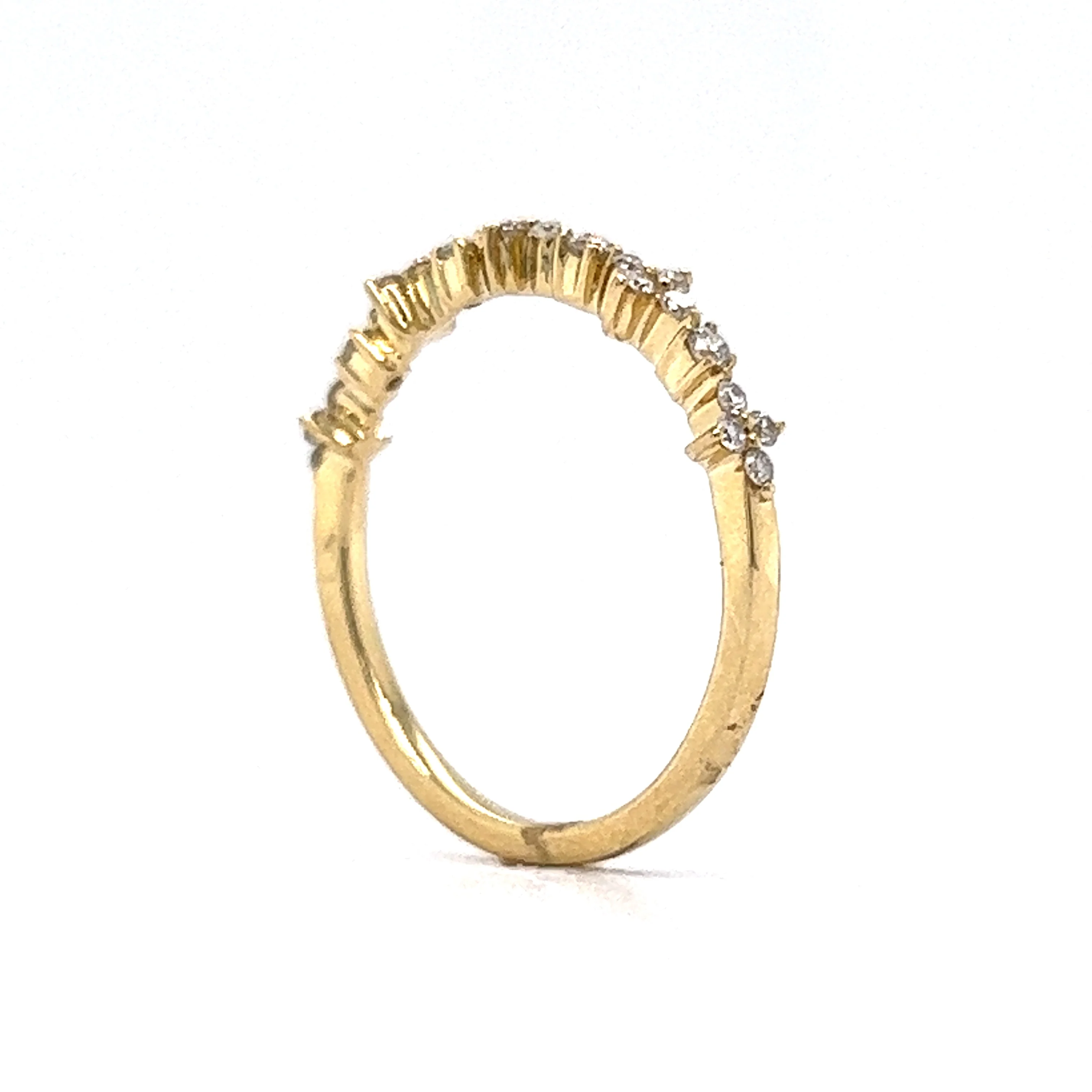 .17 Round Diamond Wedding Band in 14k Yellow Gold - Image 5