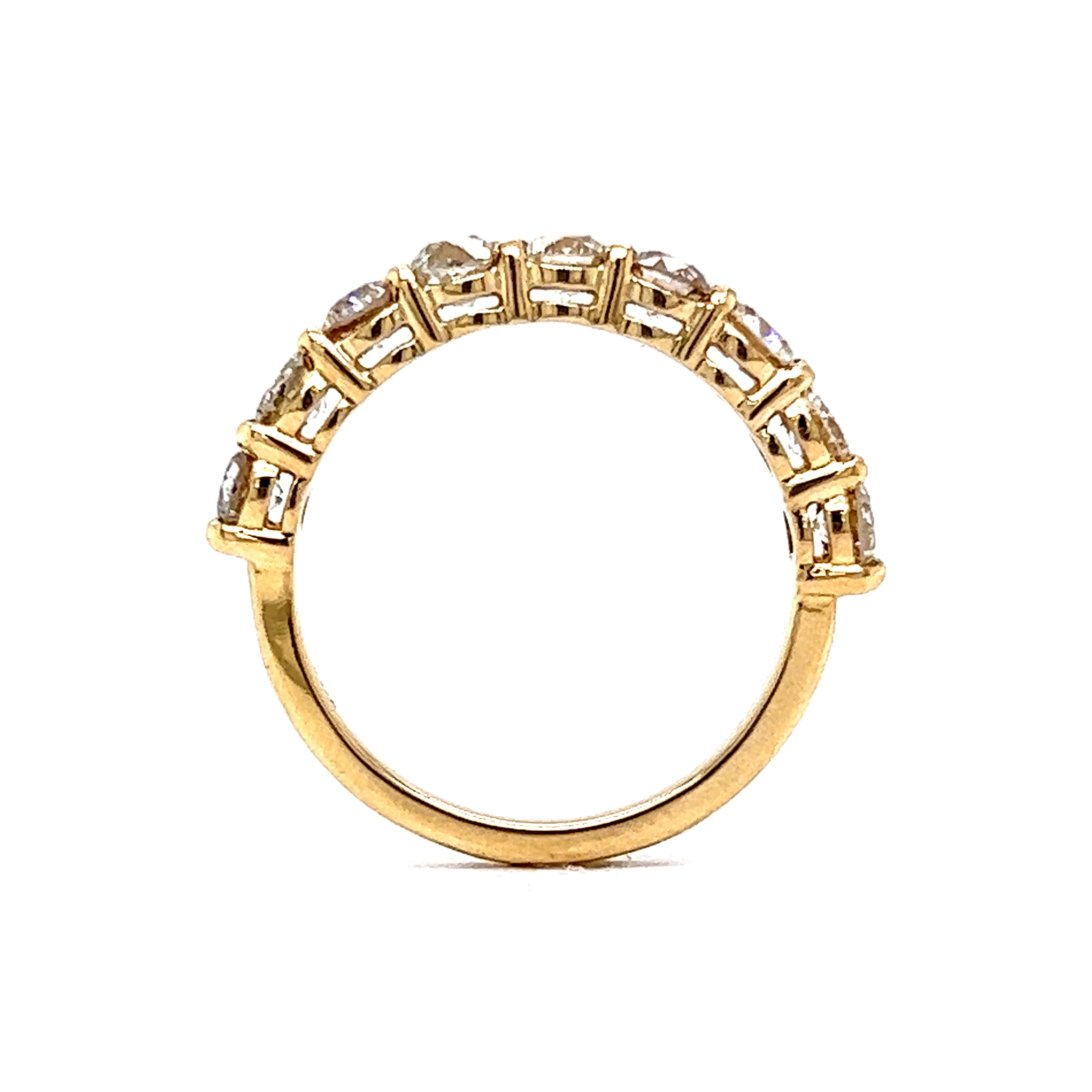 European Cut Diamond Wedding Band in 14k Yellow Gold - Image 5