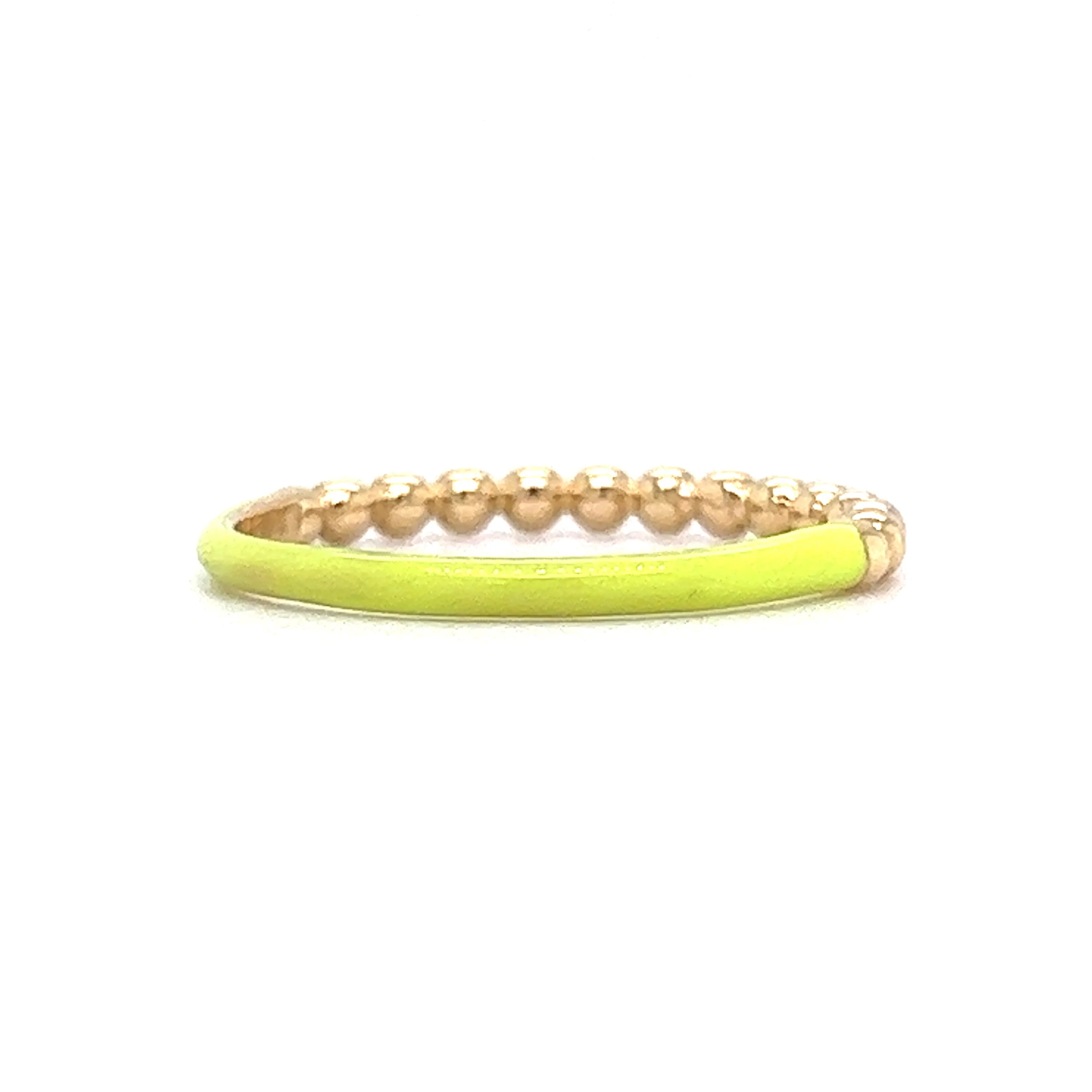 Modern Enameled Band in 14k Yellow Gold - Image 2