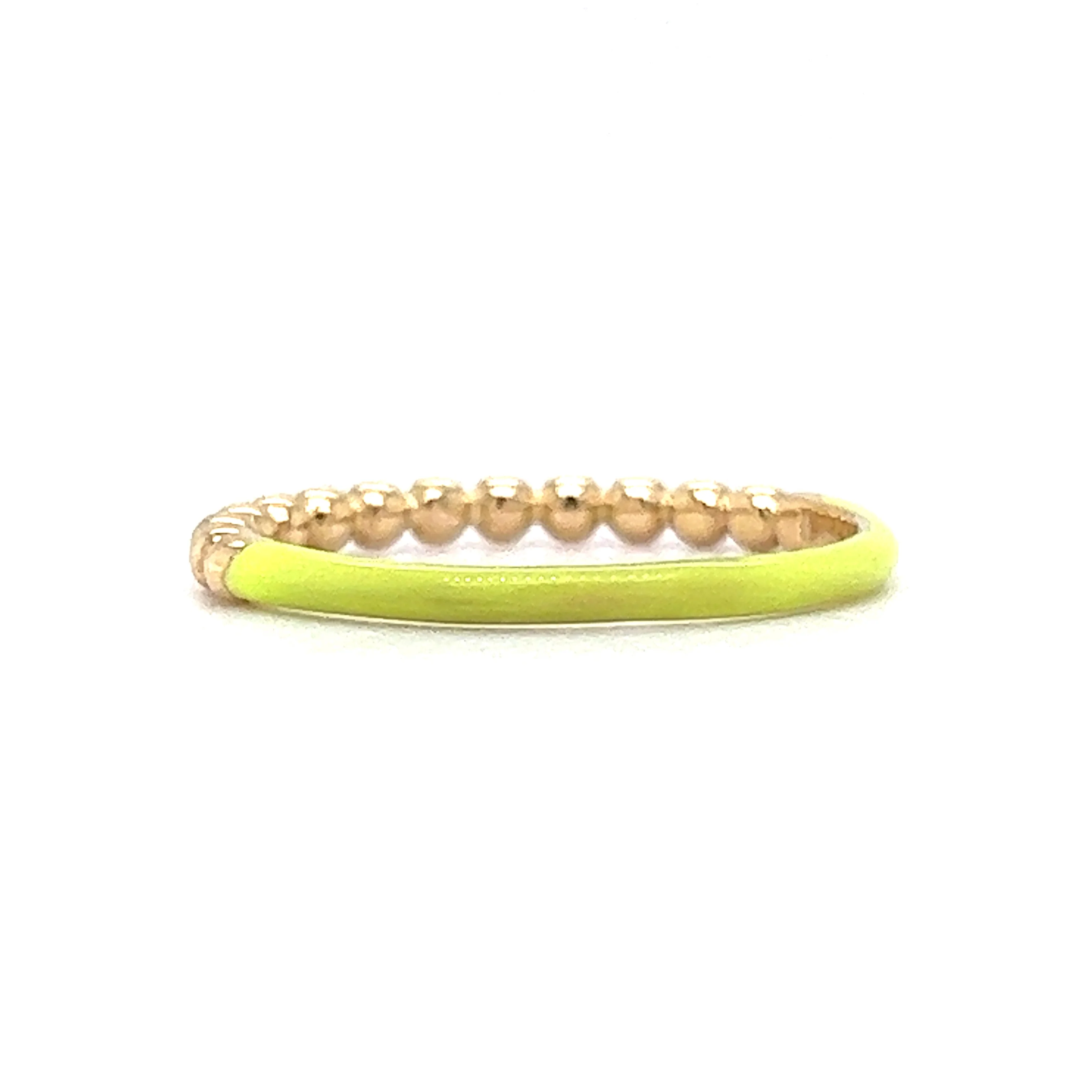 Modern Enameled Band in 14k Yellow Gold - Image 3