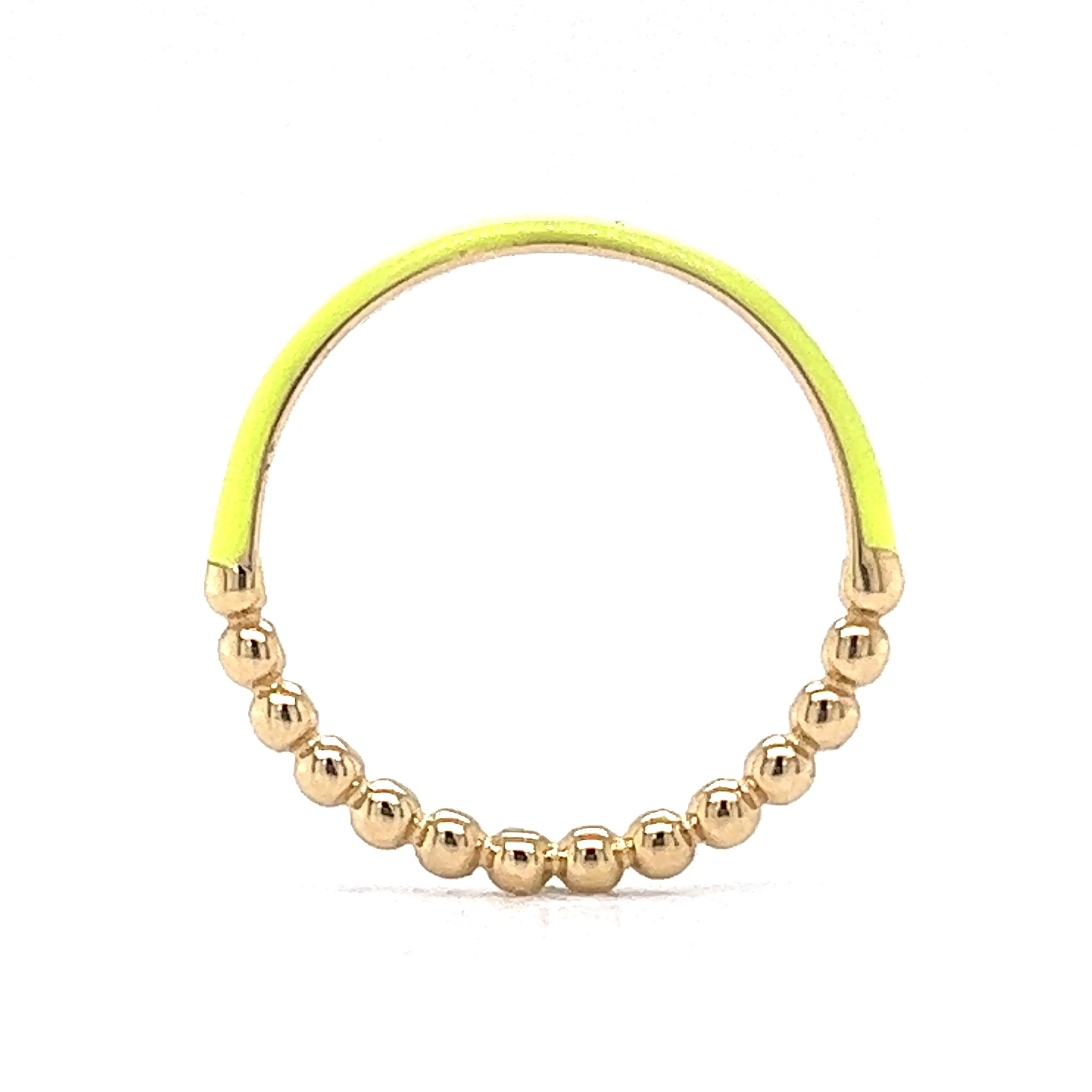 Modern Enameled Band in 14k Yellow Gold - Image 5