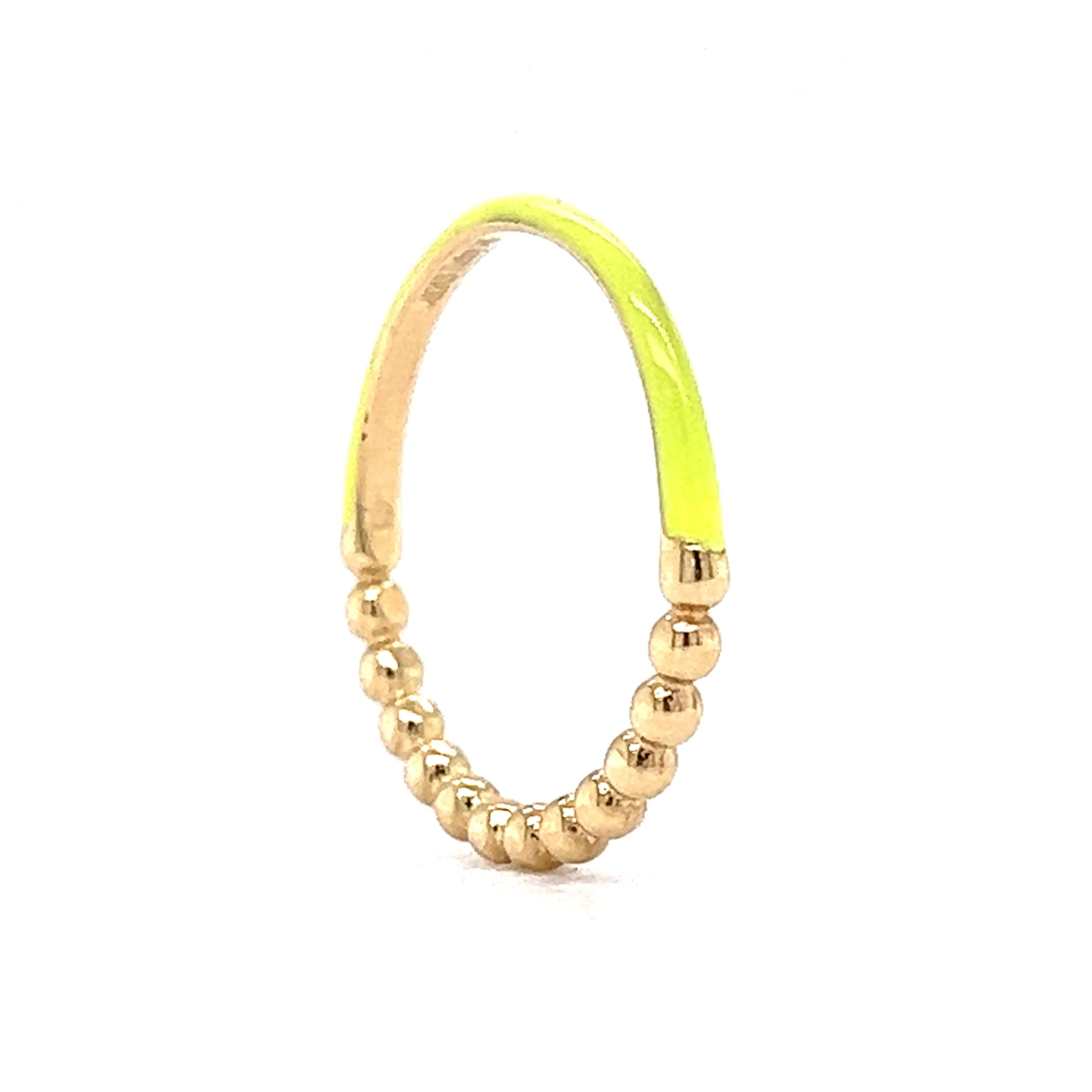 Modern Enameled Band in 14k Yellow Gold - Image 6