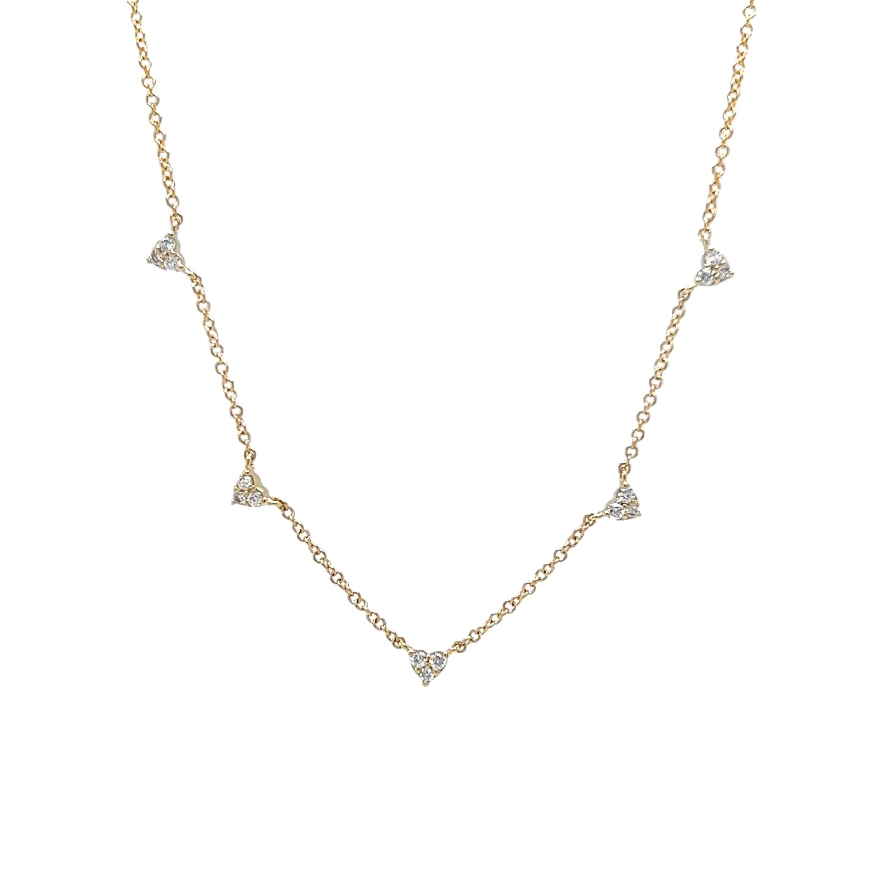 .17 Diamond Necklace in 14k Yellow Gold