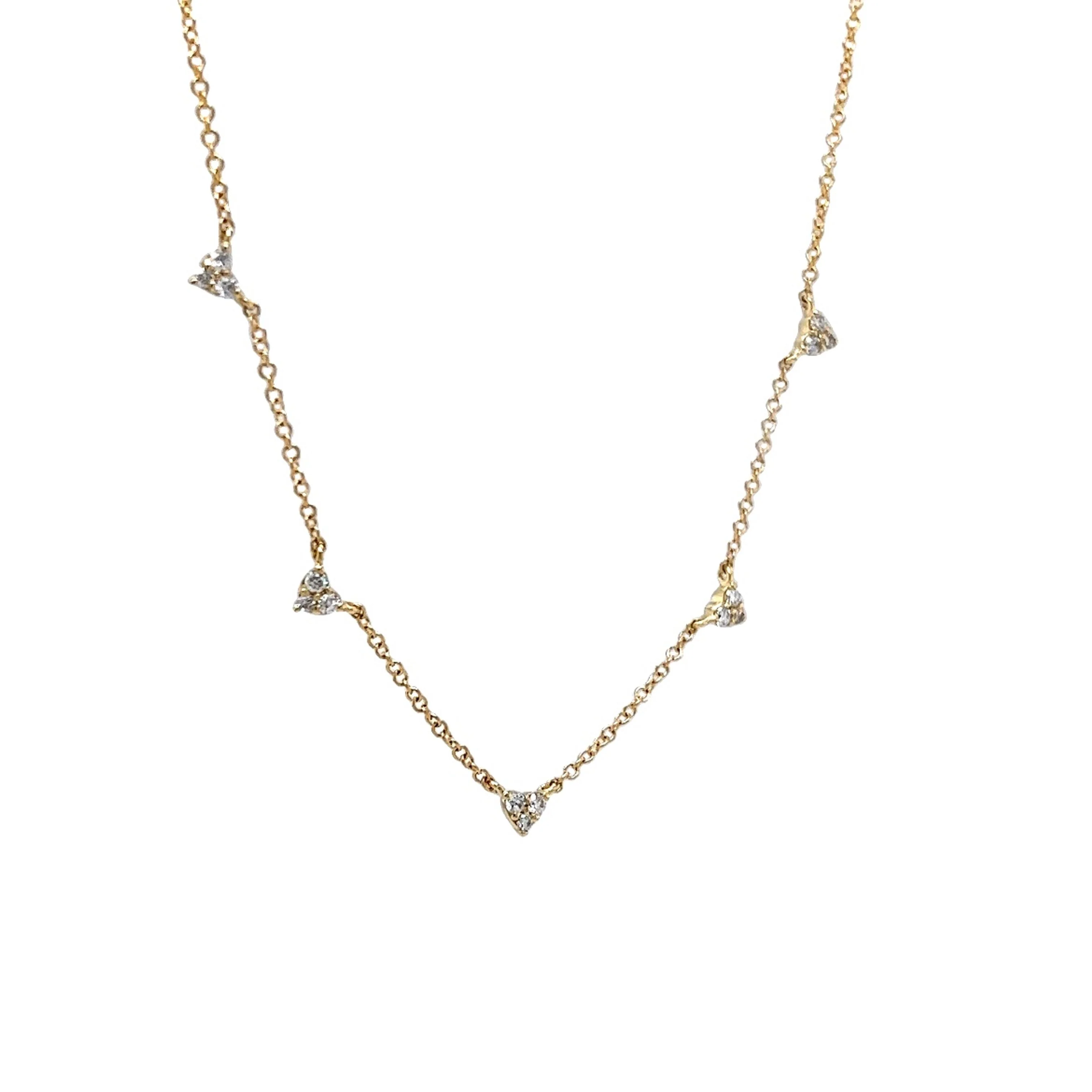 .17 Diamond Necklace in 14k Yellow Gold - Image 3