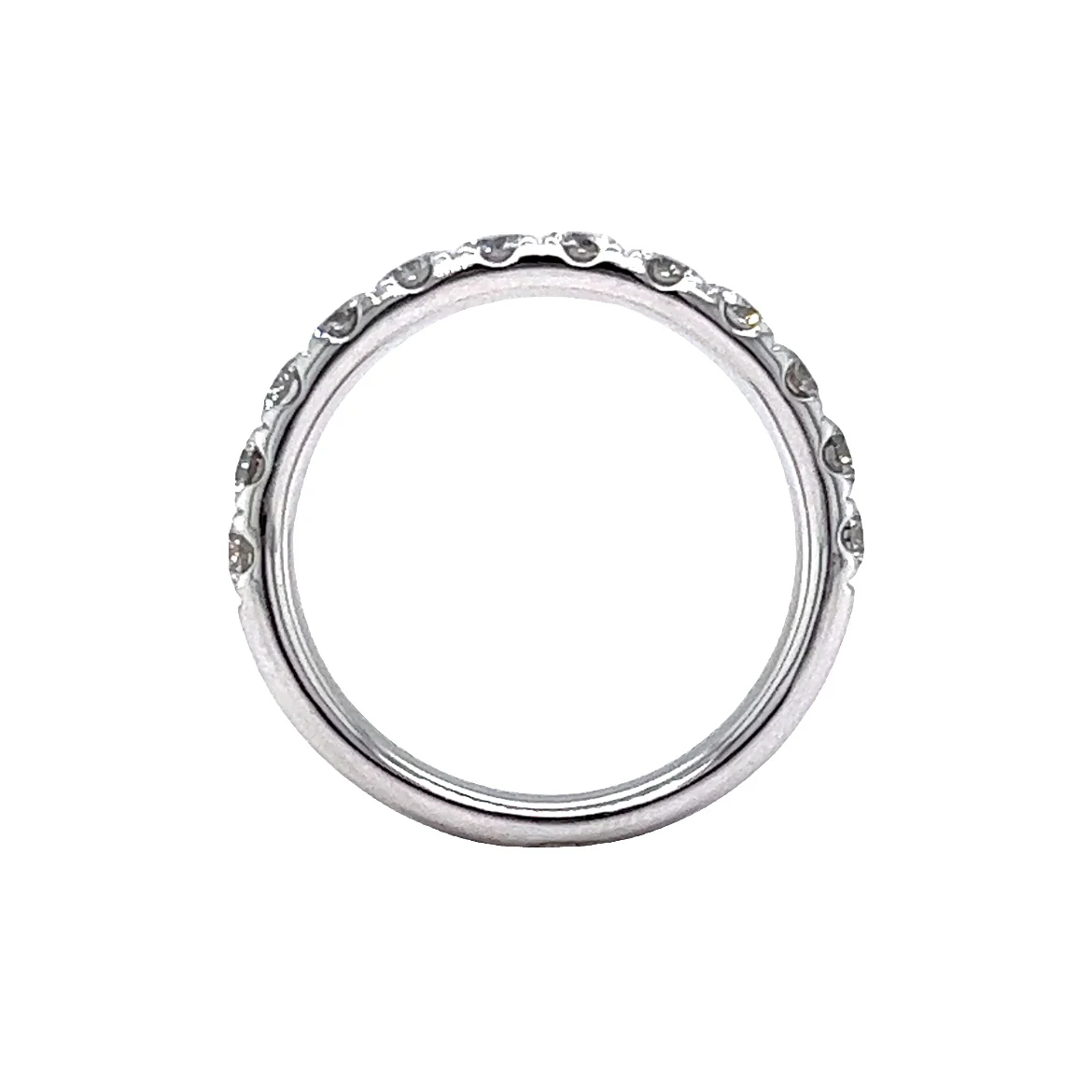 .95 Round Brilliant Diamond Wedding Band in Platinum - Image 4