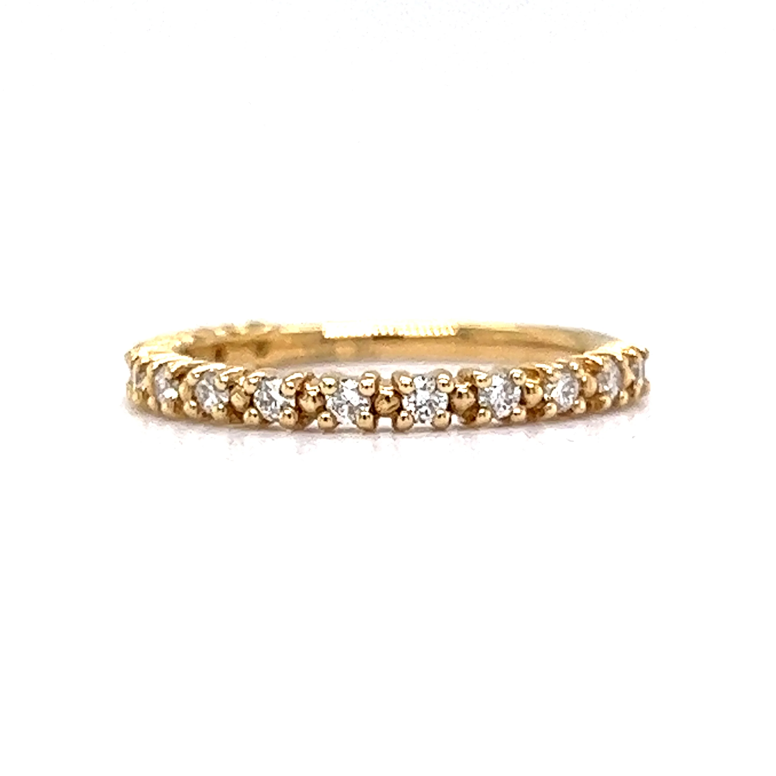 .20 Round Diamond Wedding Band in 14k Yellow Gold - Image 2