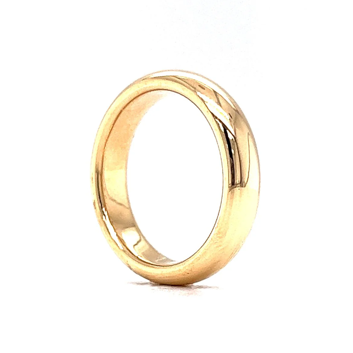 Classic 5mm High Polish Wedding Band in 18k Yellow Gold - Image 5