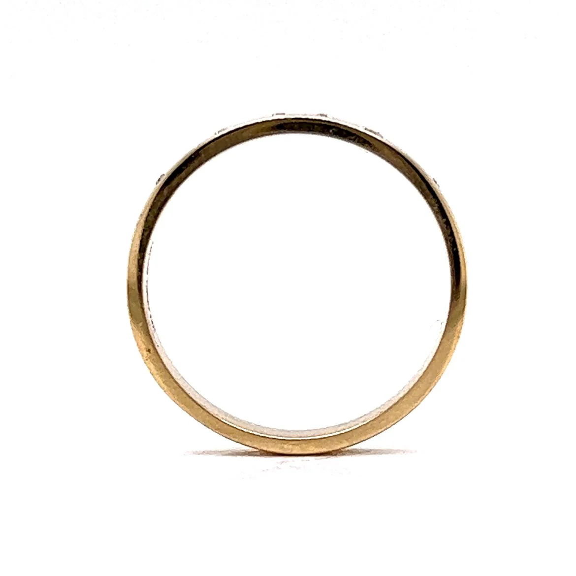 .07 Flush Set Diamond Wedding Band in 14k Yellow Gold - Image 4