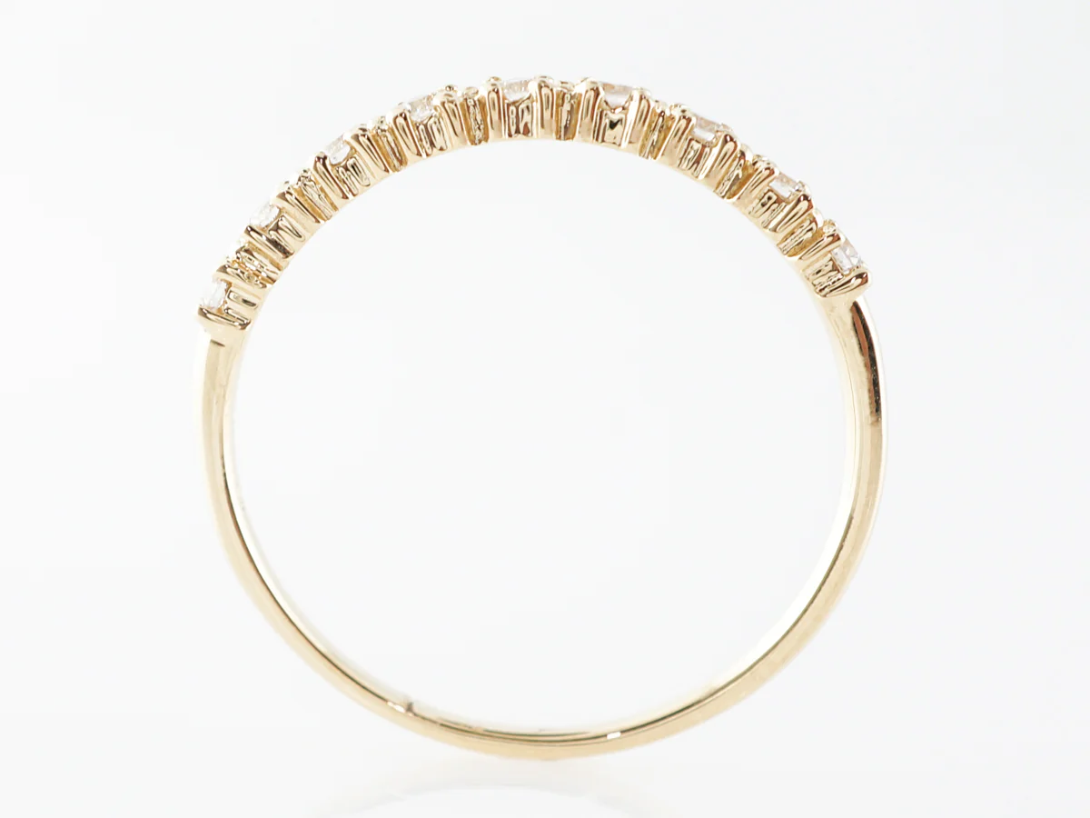Prong Set Diamond Wedding Band in 18k Yellow Gold - Image 4