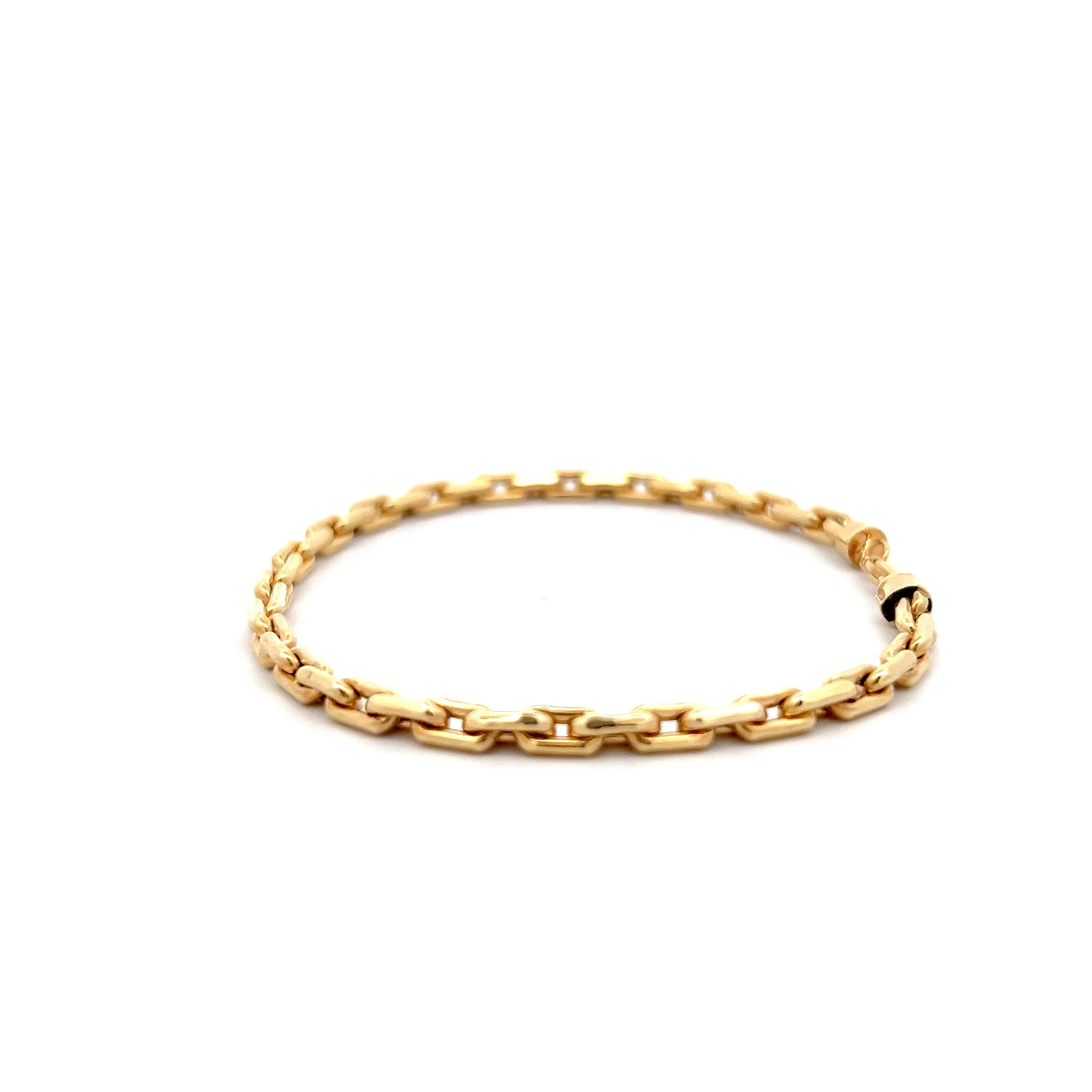 Puffy Oval Cable Link Chain Bracelet in 14k Yellow Gold - Image 2