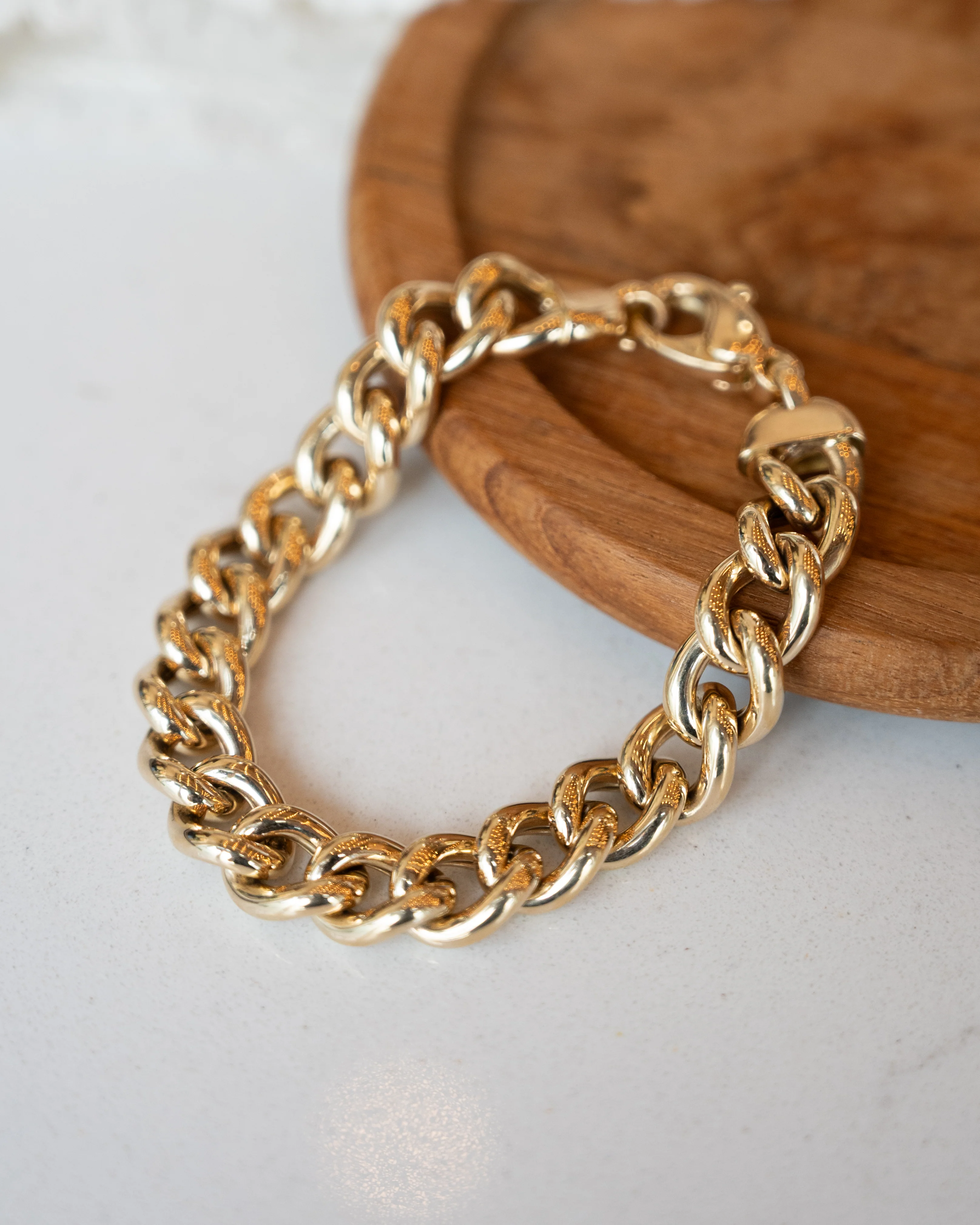 Ralph Lauren Curb Link Bracelet 14k Yellow Gold - Image 5