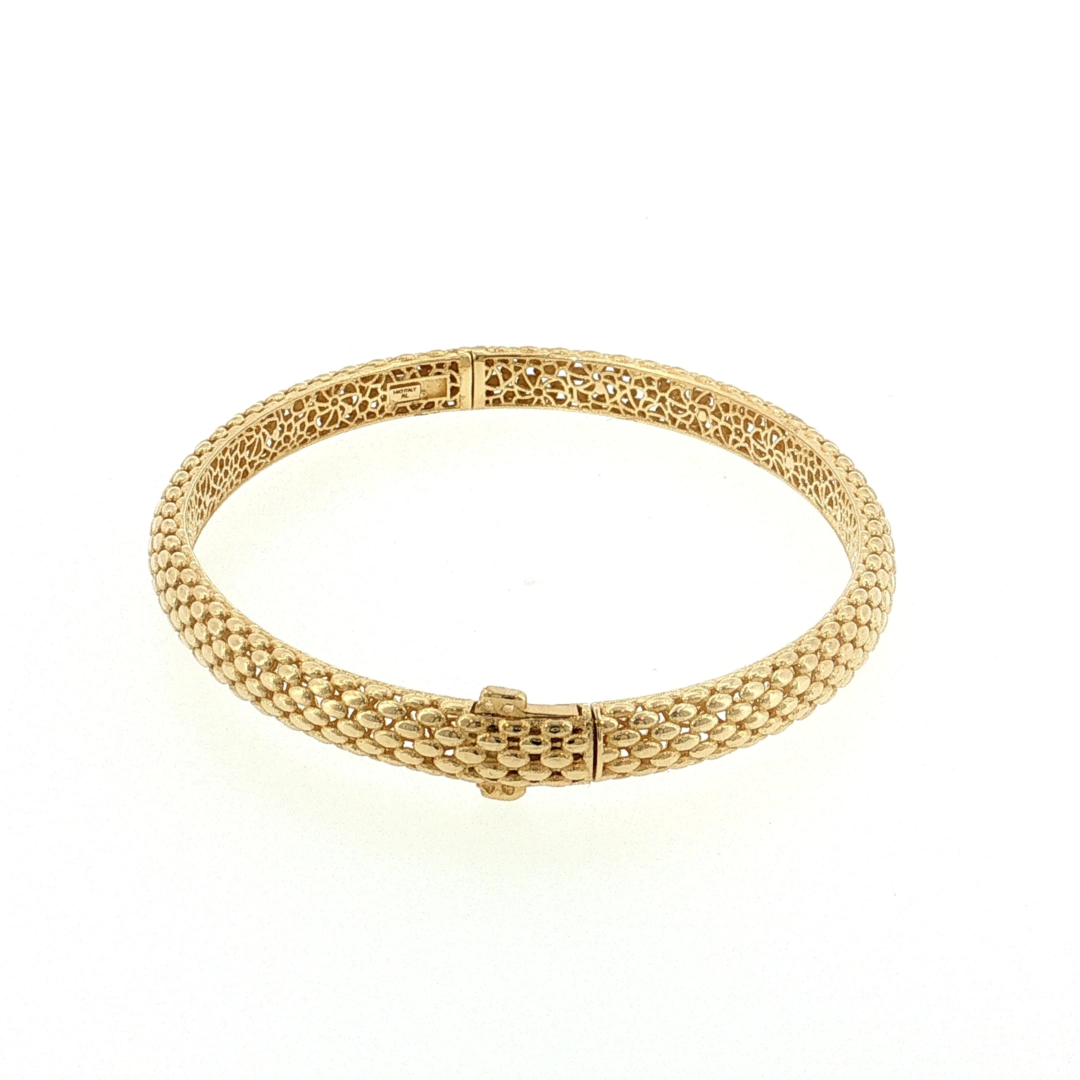 Ralph Lauren Textured Bangle in 14k Yellow Gold - Image 4
