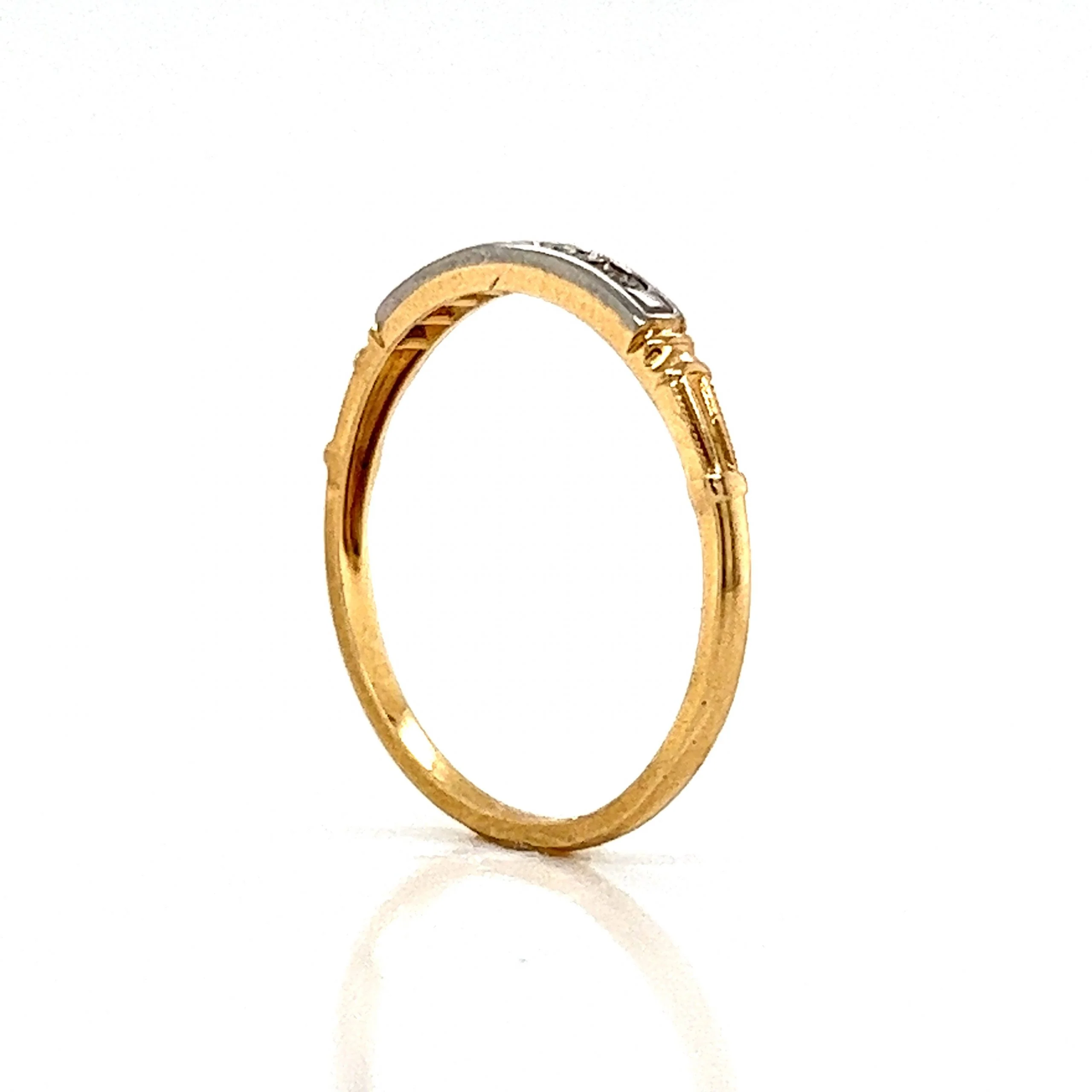Retro Channel Set Diamond Wedding Band in 14k Gold - Image 5