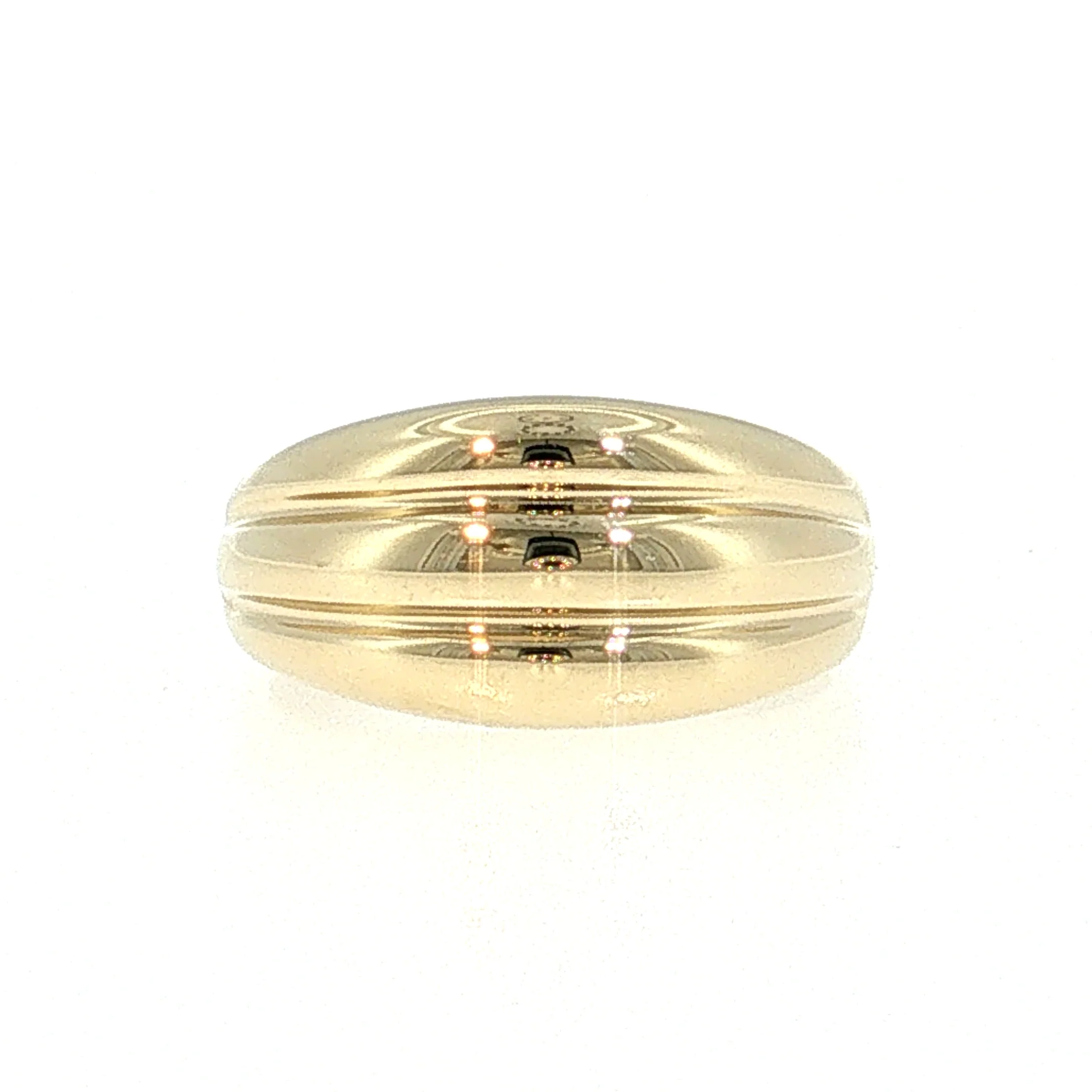 Ridged Puffy Cocktail Ring 14k Yellow Gold