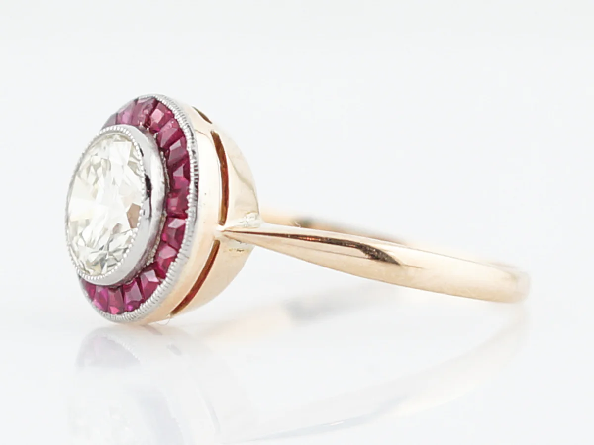 ***RTV***Right Hand Ring Modern 1.06 Round Brilliant Cut Diamond in 18K Yellow Gold - Image 2
