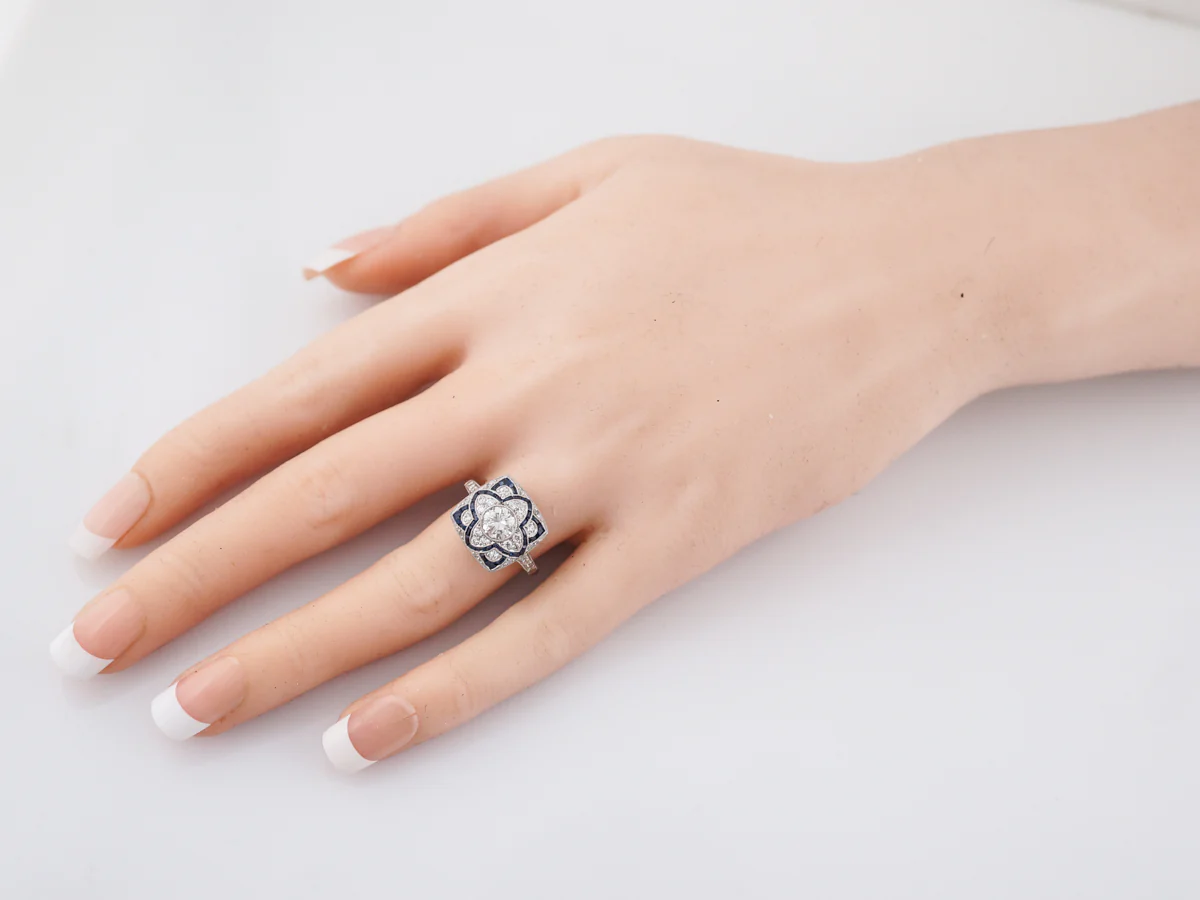 **RTV 1/9/19**Right Hand Ring Modern 1.16 Round Round Brilliant Cut Diamonds in Platinum - Image 7