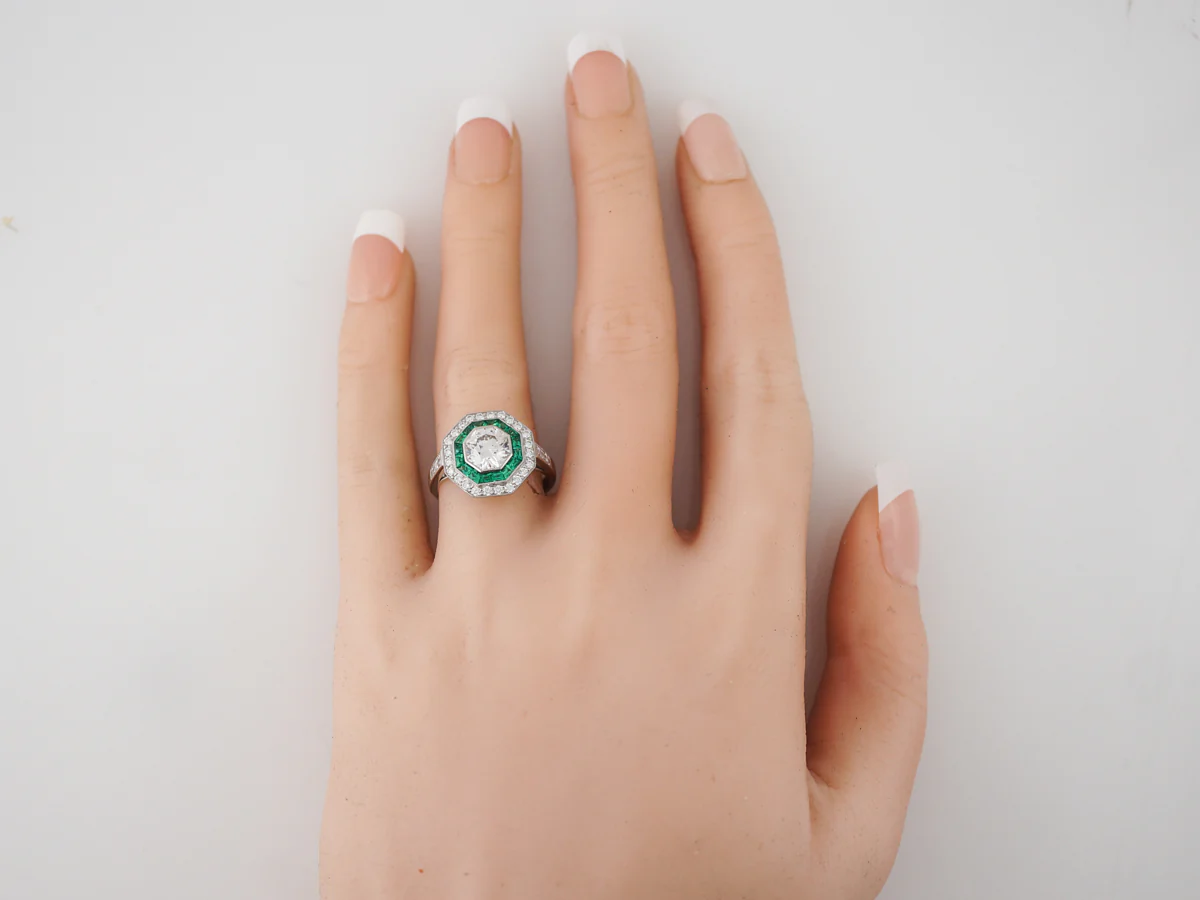 Right Hand Ring Modern 1.25 Round Brilliant Cut Diamond in Platinum - Image 6