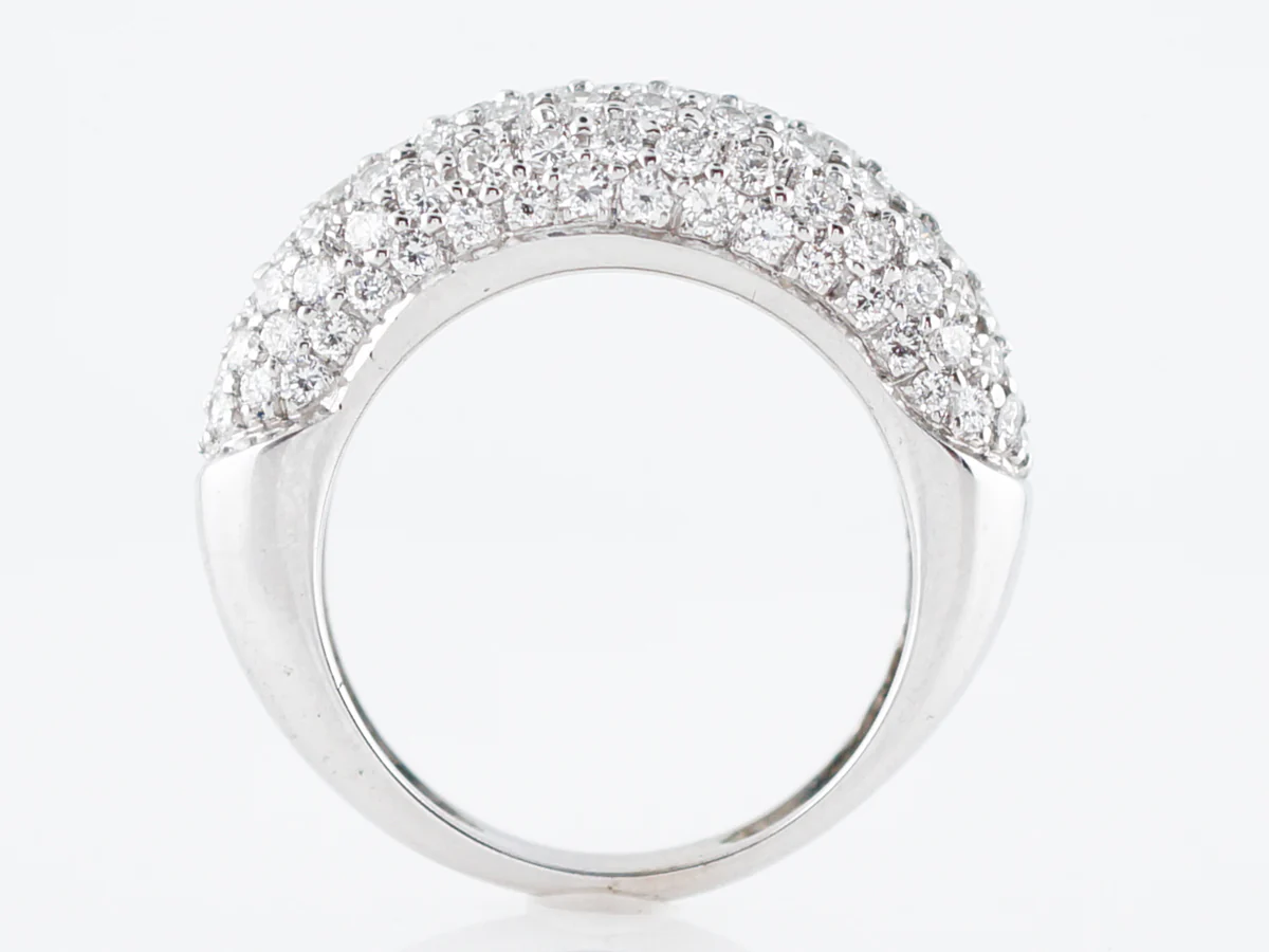 Right Hand Ring Modern 2.14 Round Brilliant Cut Diamonds in 18k White Gold - Image 4