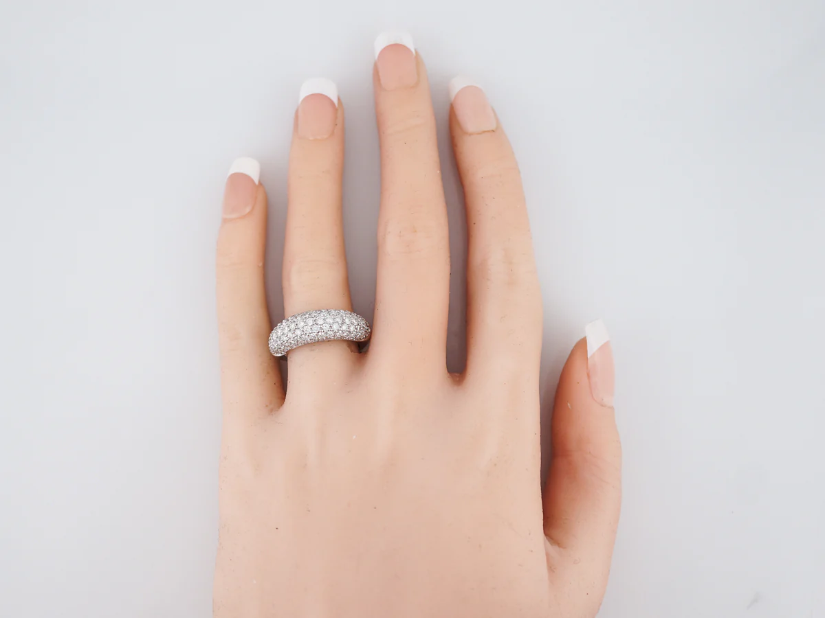 Right Hand Ring Modern 2.14 Round Brilliant Cut Diamonds in 18k White Gold - Image 6