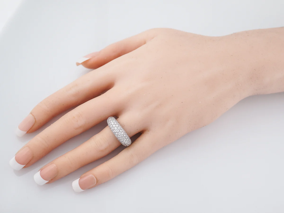 Right Hand Ring Modern 2.14 Round Brilliant Cut Diamonds in 18k White Gold - Image 7