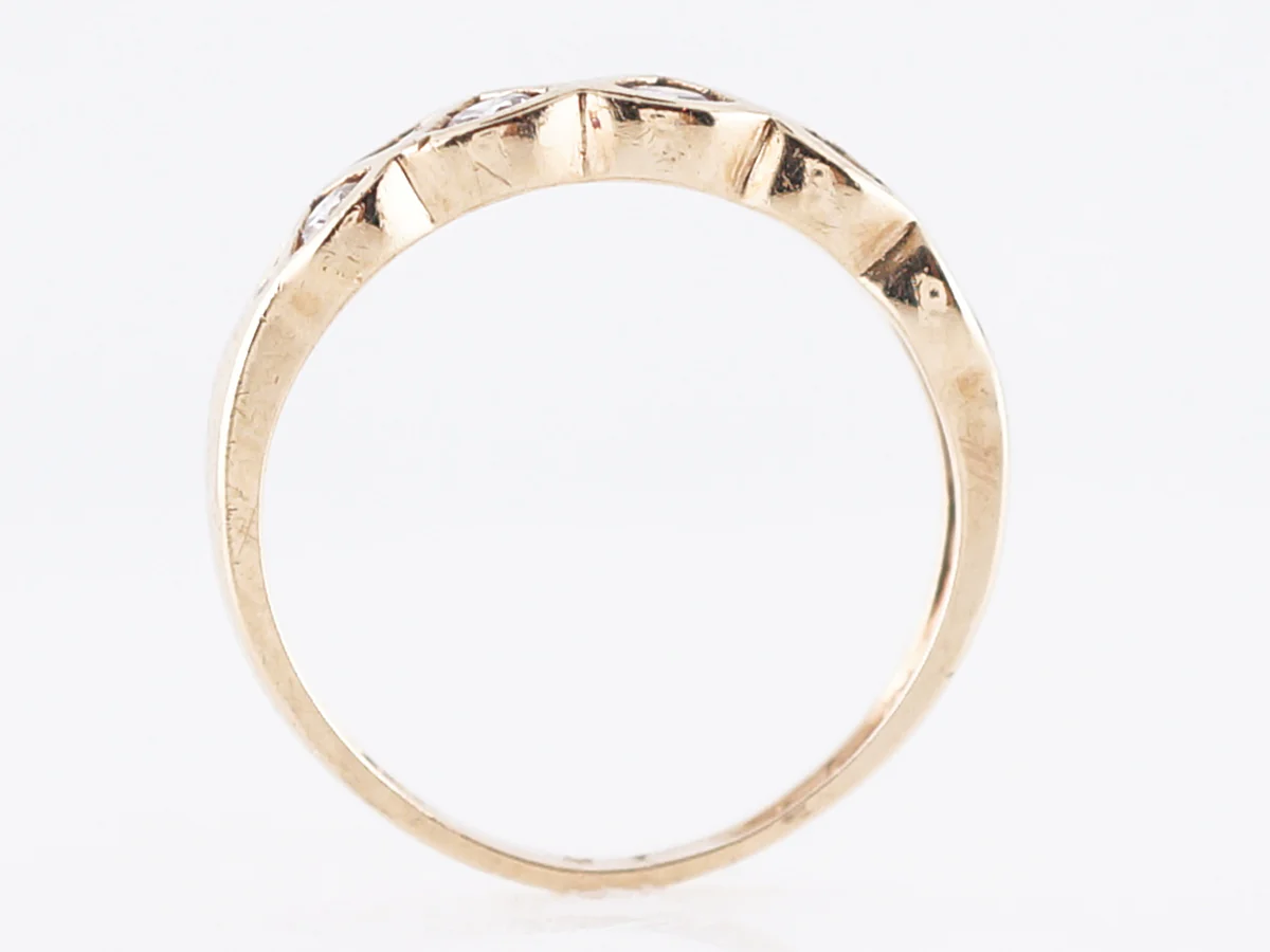 Right Hand Ring Modern .40 Round Brilliant Cut Diamonds in 14k Yellow Gold - Image 4