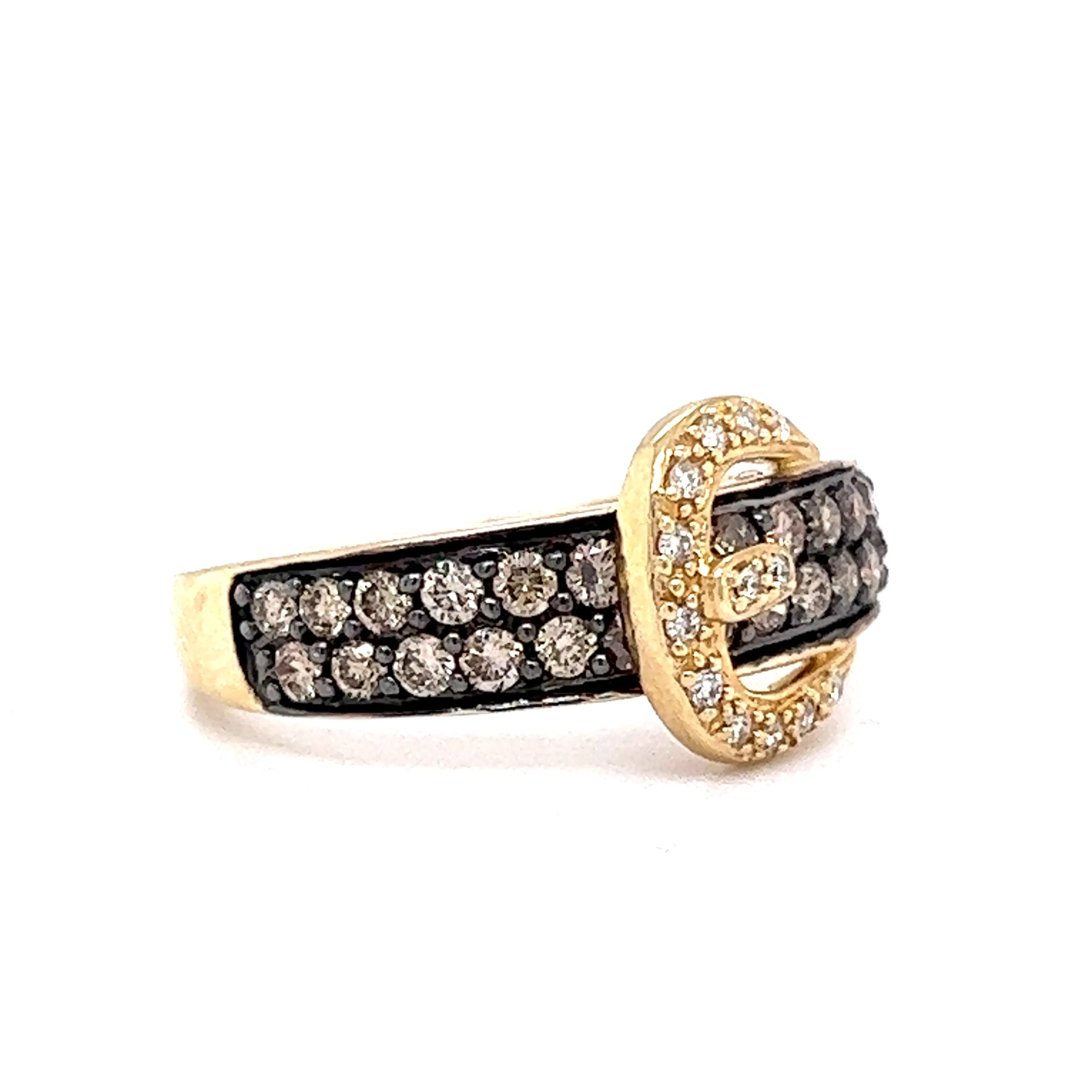 Le Vian Diamond Ring .72 Round Brilliant Cut Diamonds in 14k Yellow Gold - Image 3