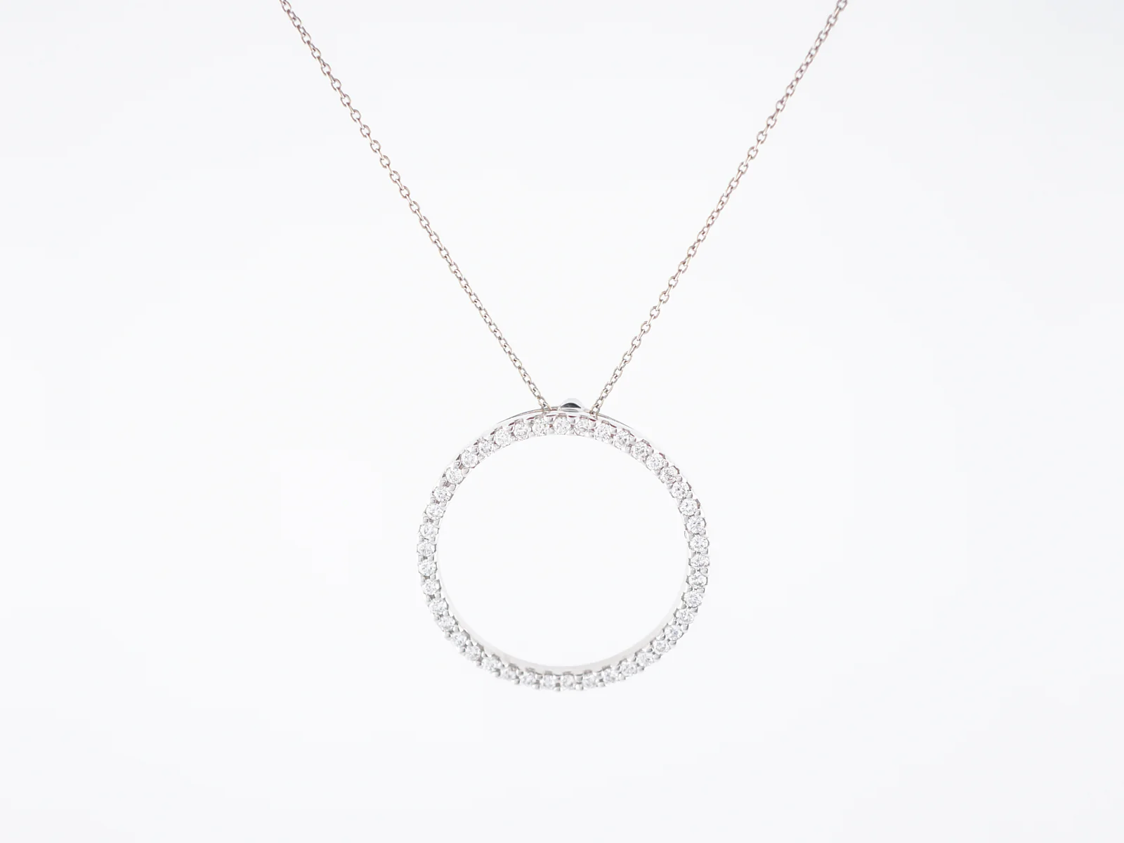 Roberto Coin Necklace Modern .43 Round Brilliant Cut Diamonds in 18k White Gold