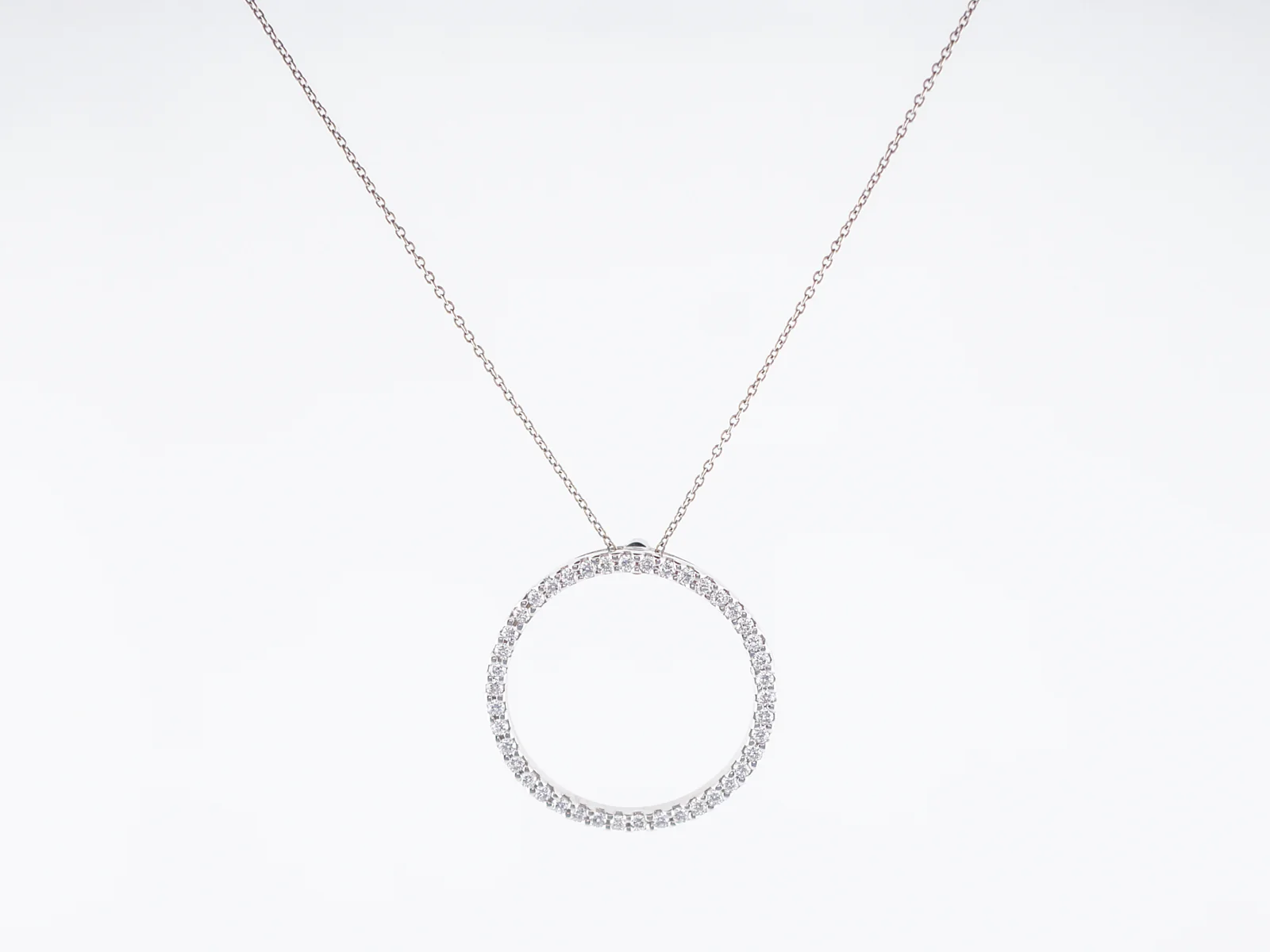 Roberto Coin Necklace Modern .43 Round Brilliant Cut Diamonds in 18k White Gold - Image 2