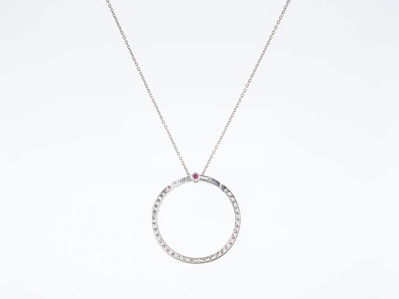 Roberto Coin Necklace Modern .43 Round Brilliant Cut Diamonds in 18k White Gold - Image 3