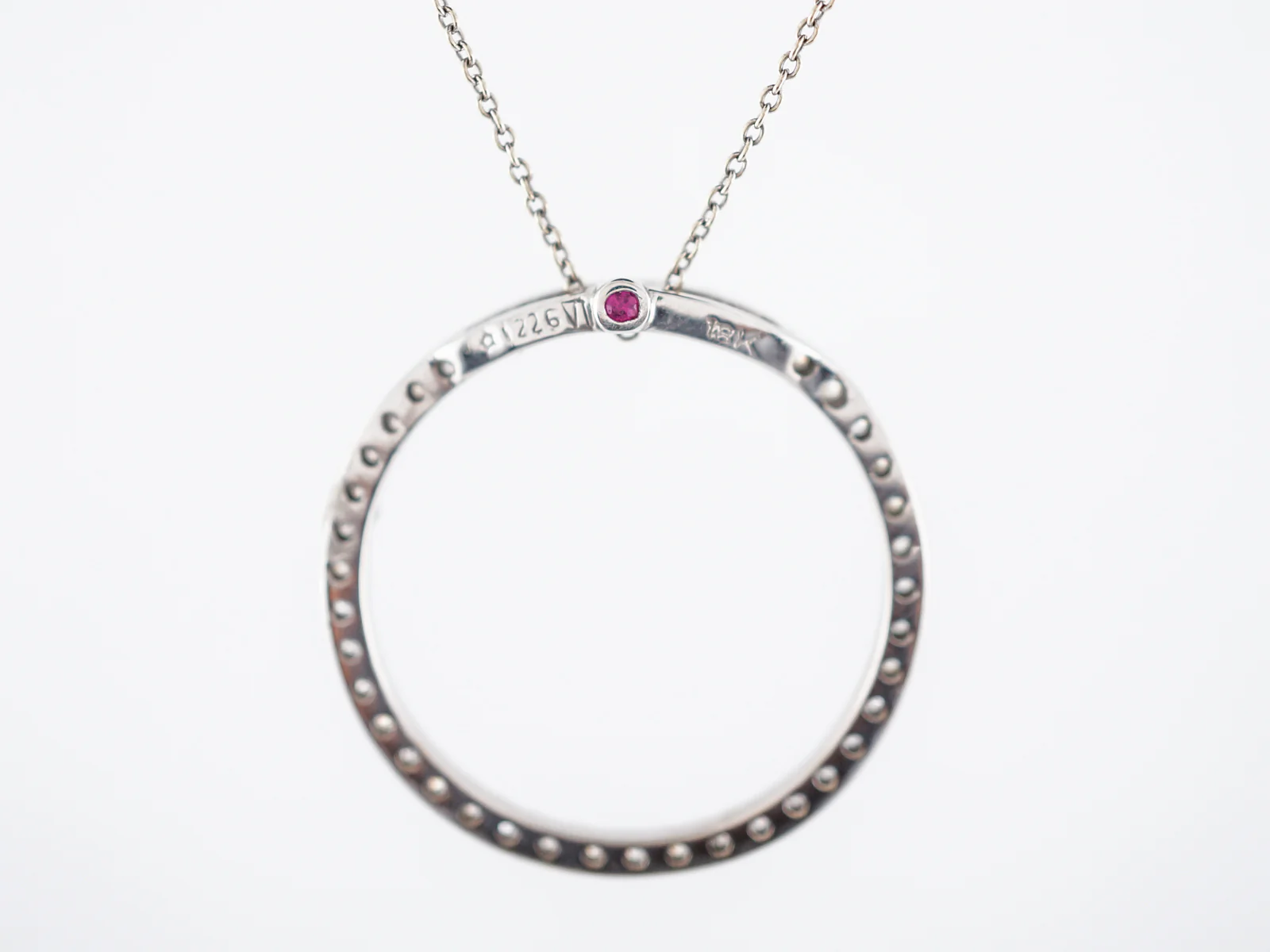 Roberto Coin Necklace Modern .43 Round Brilliant Cut Diamonds in 18k White Gold - Image 4
