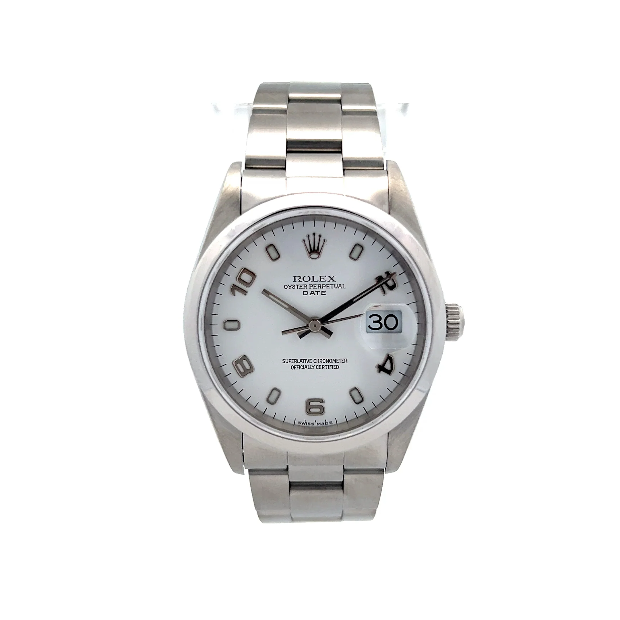 Rolex Oyster Perpetual 34mm White Arabic R15200