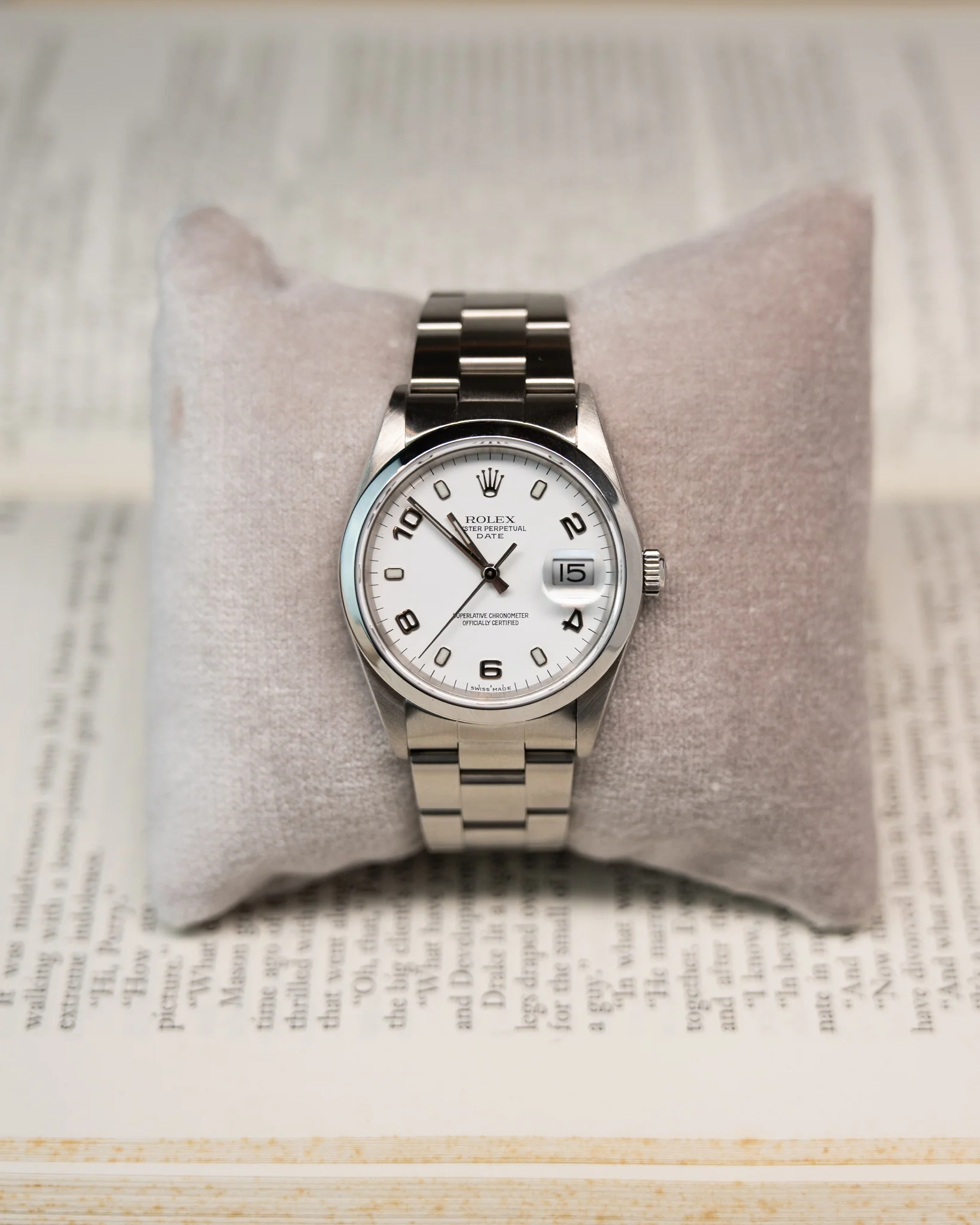 Rolex Oyster Perpetual 34mm White Arabic R15200 - Image 5